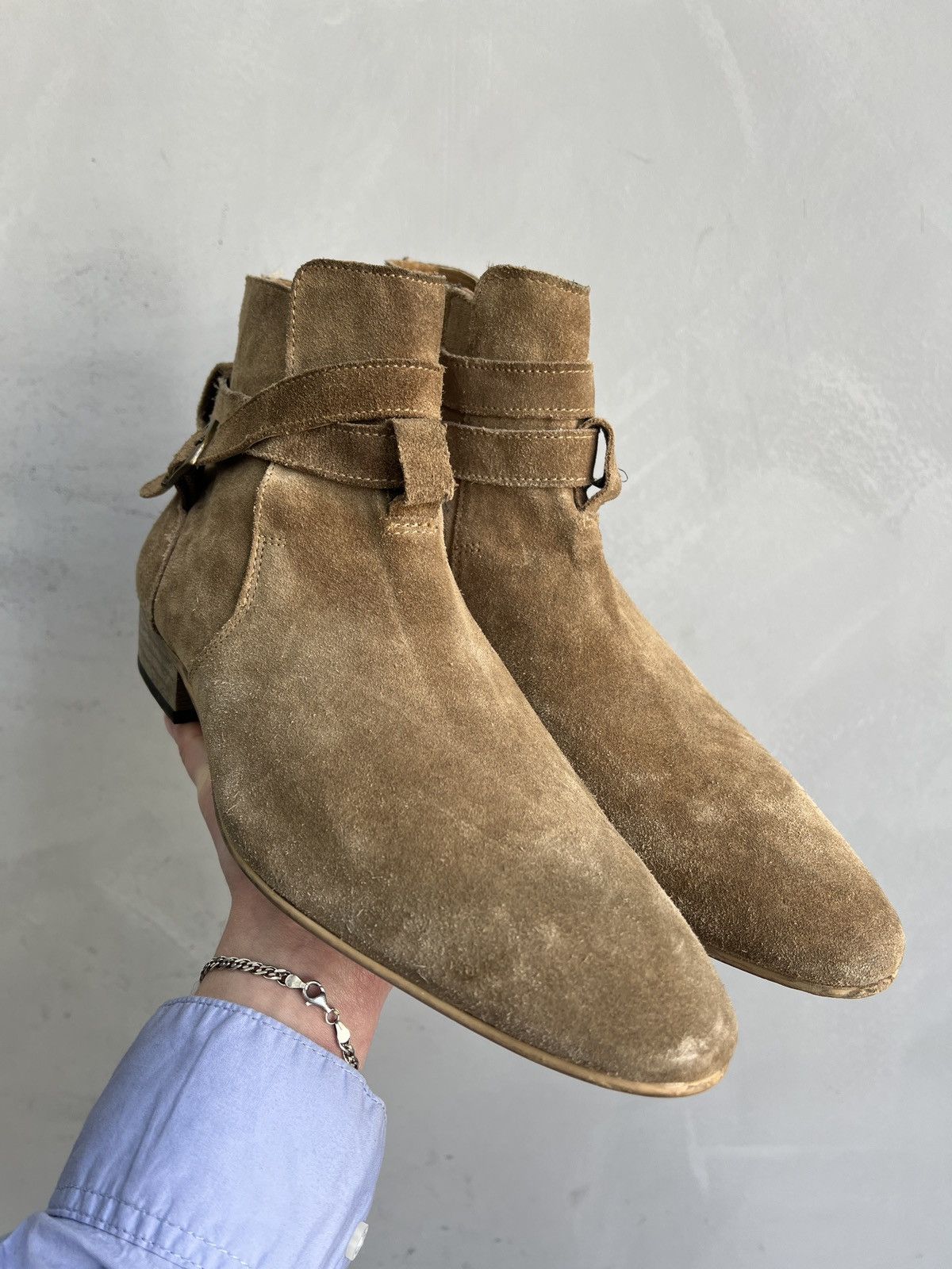 Western Rise Guidi style suede ankle moto boots avant garde y2k Size US 9 / EU 42 - 1 Thumbnail
