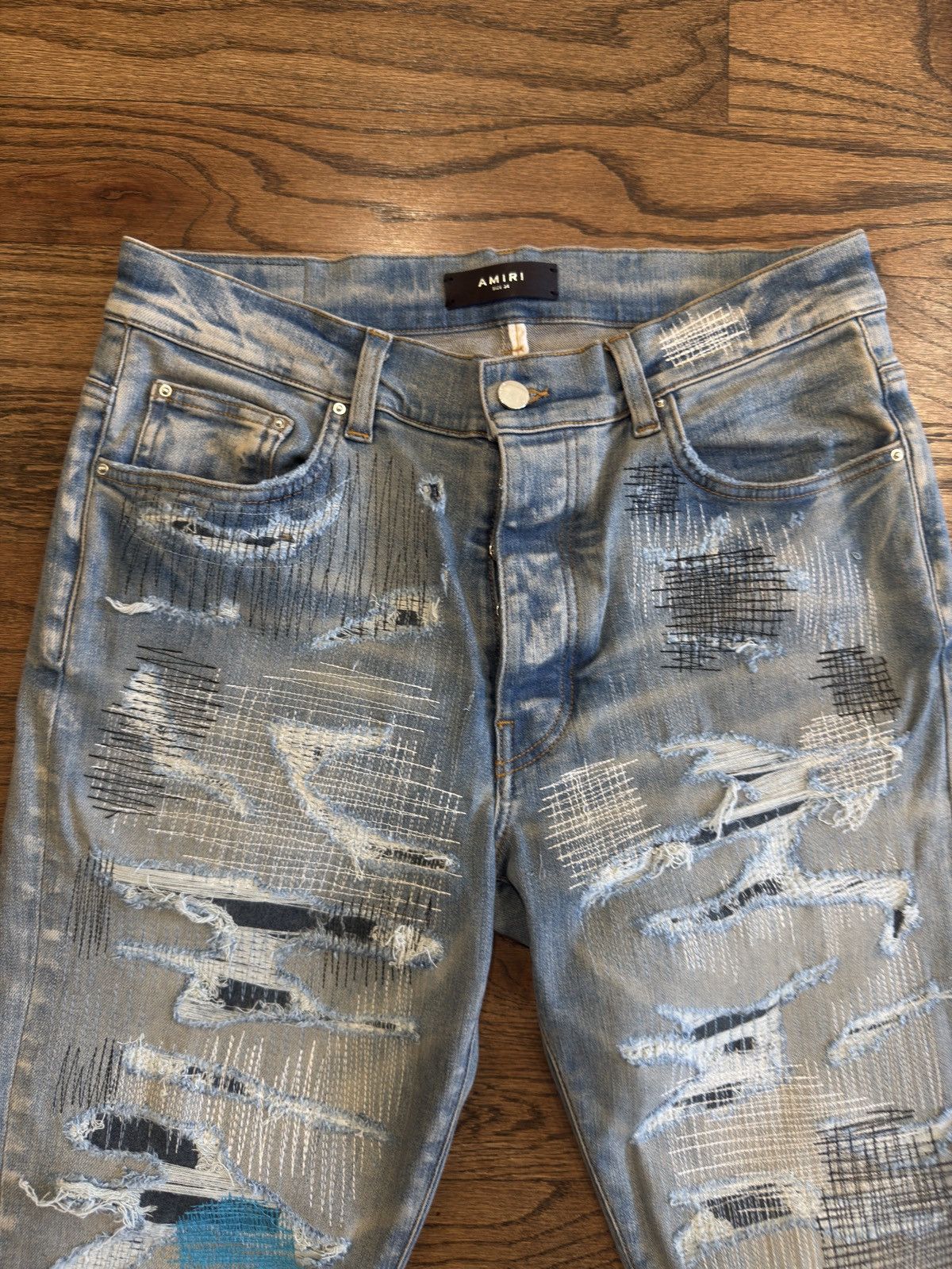 Amiri Amiri Distressed Patch Denim Size US 34 / EU 50 - 2 Thumbnail