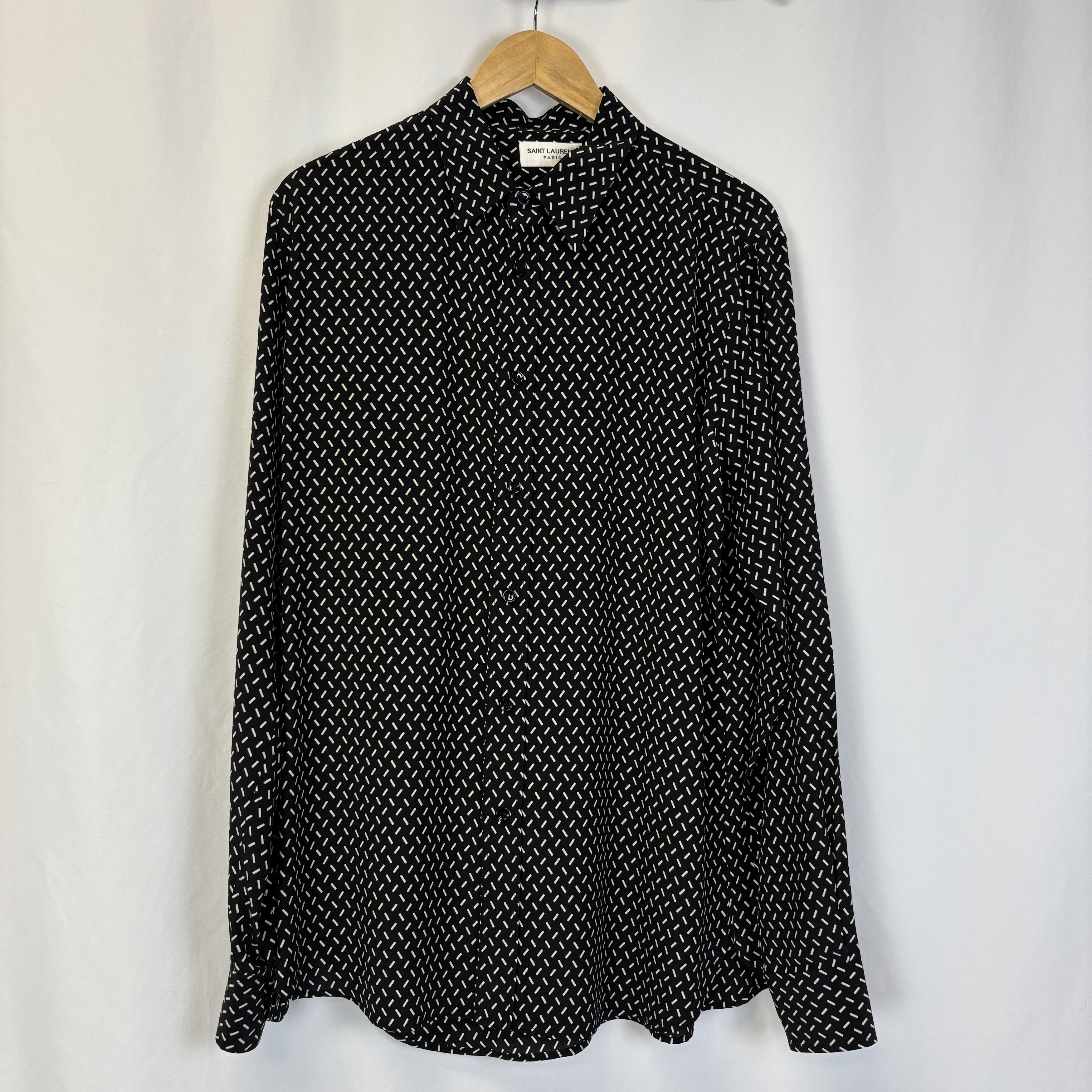 Saint Laurent Paris Saint Laurent Black & White Shirt Size US XL / EU 56 / 4 - 1 Thumbnail