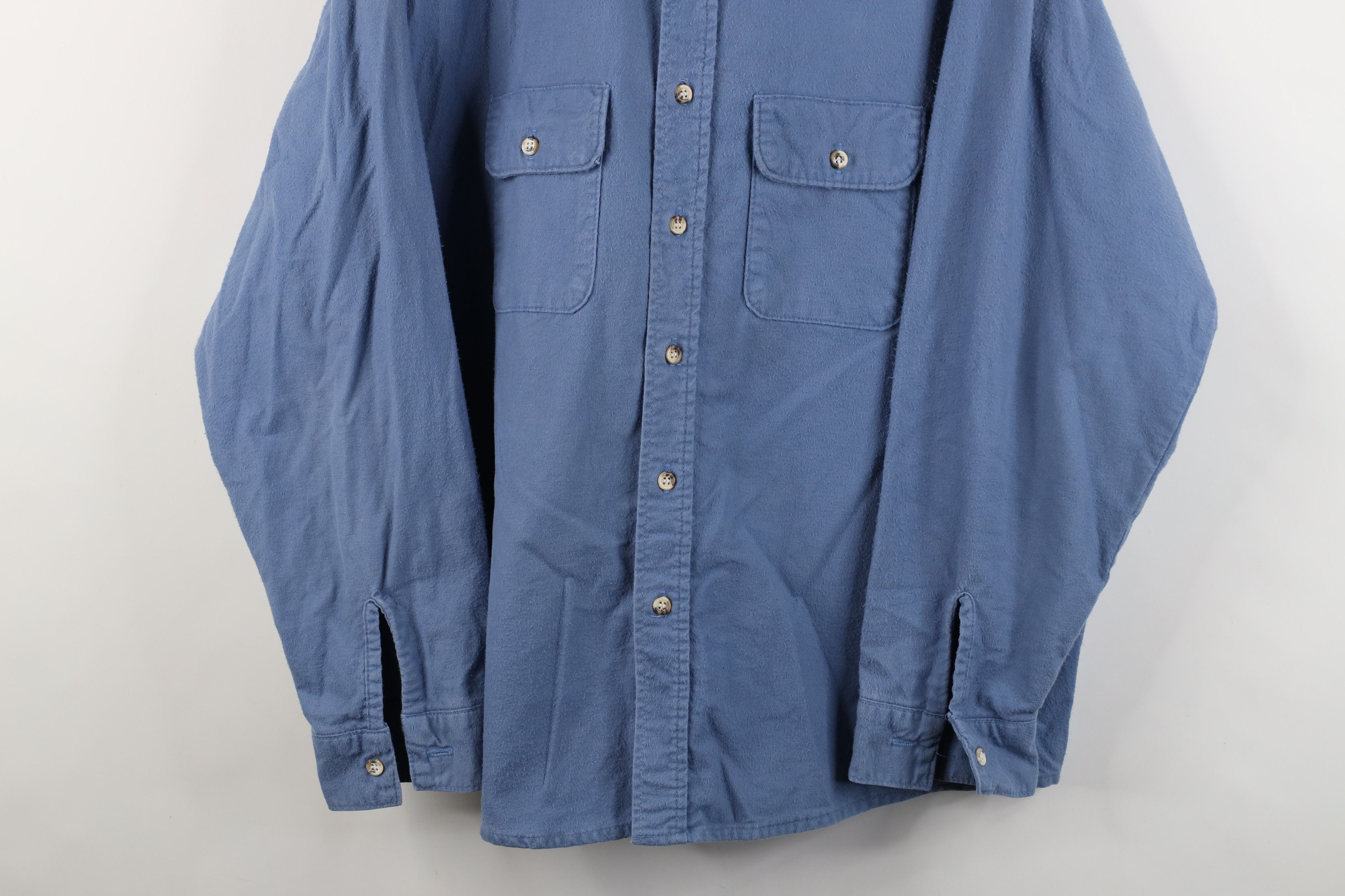 FiveBrother Vintage 90s Five Brother Chamois Cloth Button Shirt Blue USA Size US XXL / EU 58 / 5 - 3 Thumbnail