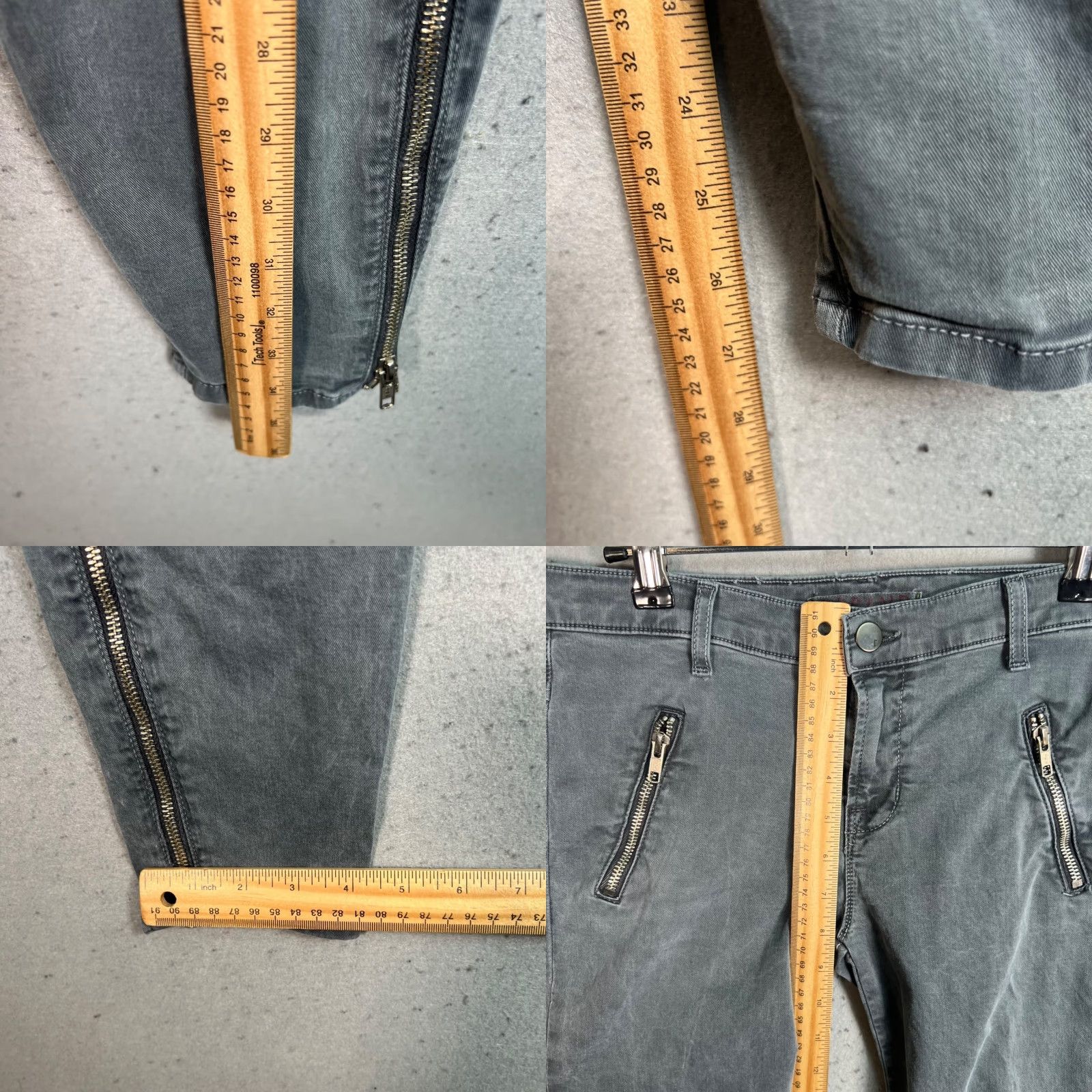 J Brand J Brand Jeans Skinny Denim Zip Details Womens Size 29 Gray Moto Stretch Slim 5-Pocket Casual Vintage No Mens Womens Girls Size 29" - 8 Thumbnail