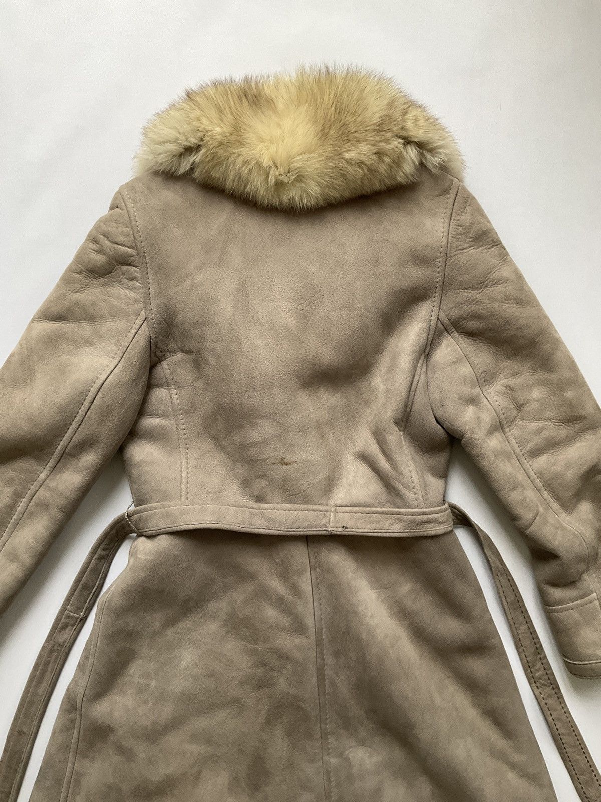 Vintage Vintage daim coat with grey lining and fur collar Size M / US 6-8 / IT 42-44 - 12 Thumbnail