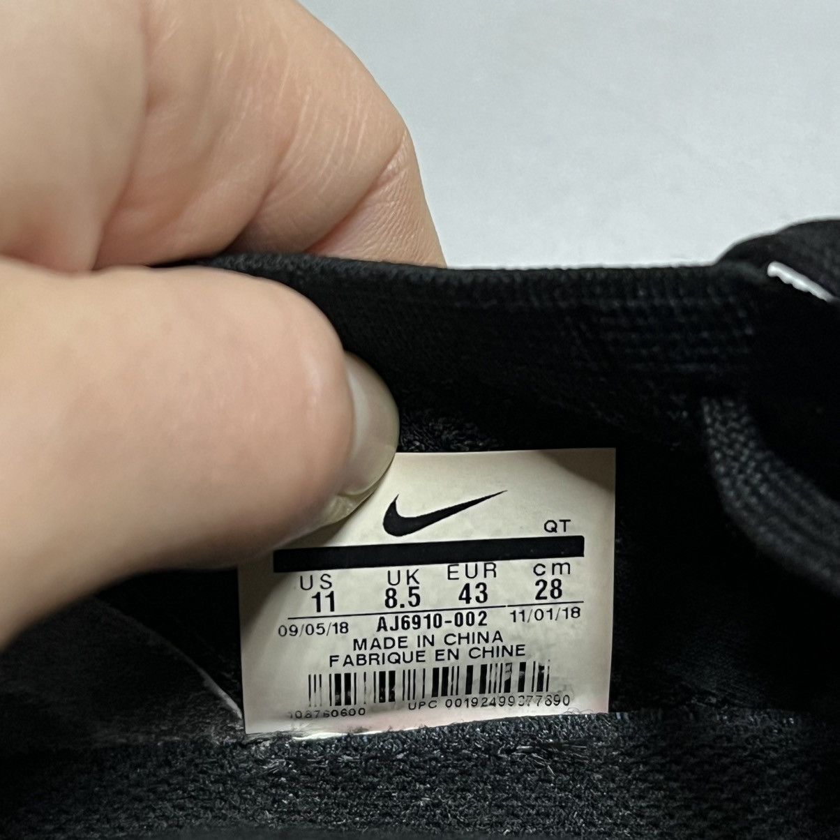 Nike Nike Air Vapormax Flyknit 3 Black AJ6910-002 Y2K Size US 11 / IT 41 - 20 Thumbnail