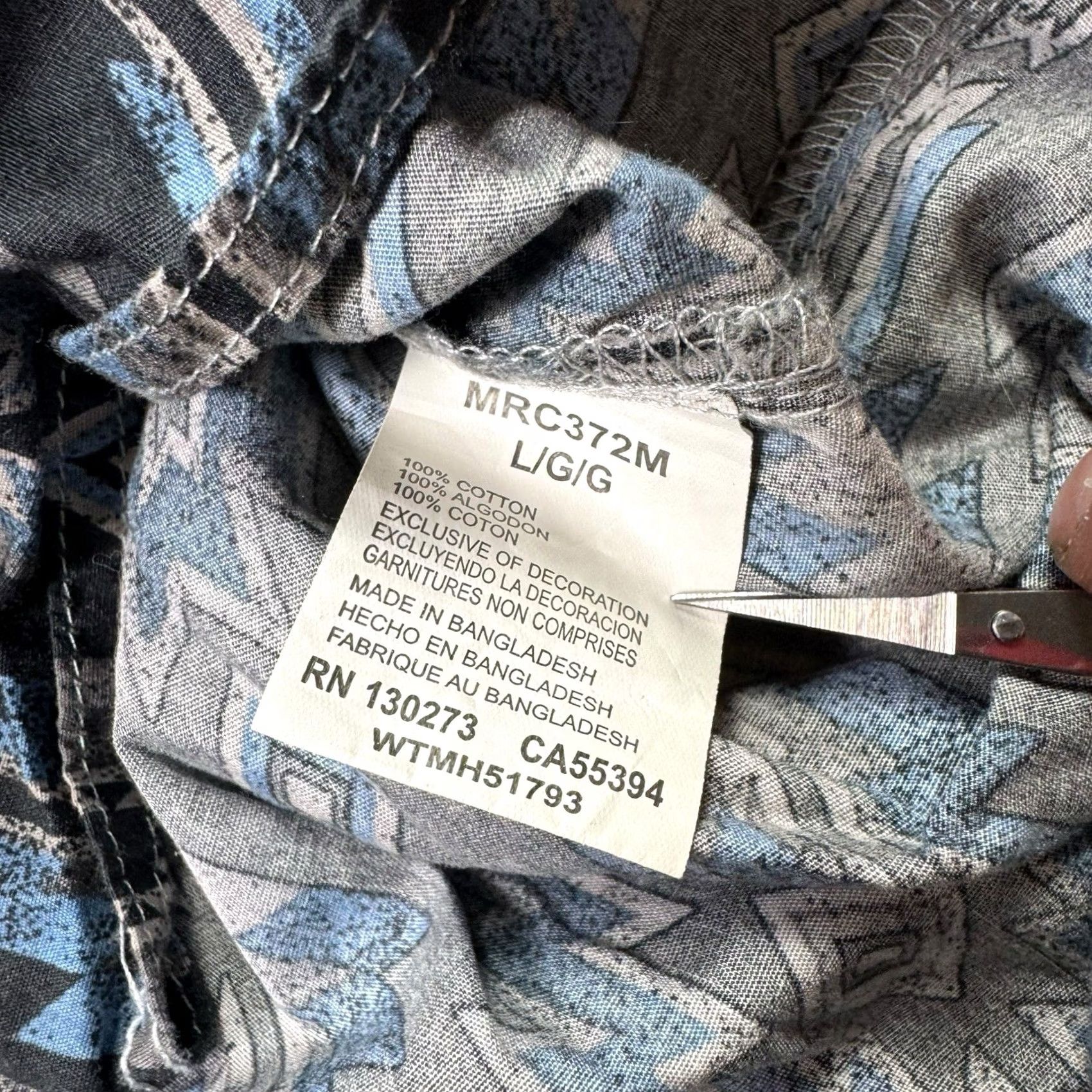 Wrangler Wrangler Shirt Mens L Pearl Snap Aztec Embroidered Western Cowboy Work Size US L / EU 52-54 / 3 - 7 Thumbnail