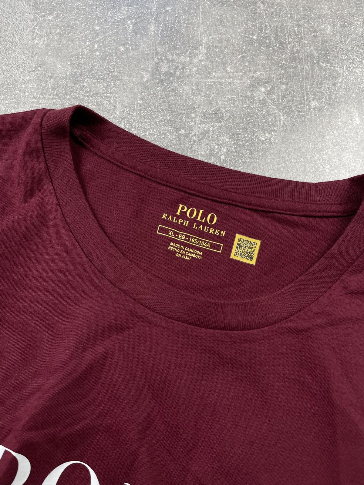 Polo Ralph Lauren Polo Ralph Lauren Burgundy Long Sleeve Logo Shirt Size US XL / EU 56 / 4 - 7 Thumbnail