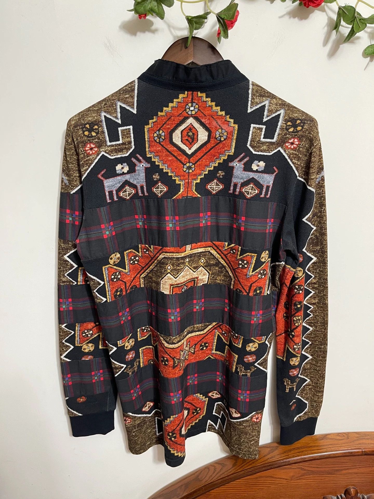 Givenchy Givenchy Bohemian Slim Distressed Multi-Fab LS Shirt M Size US M / EU 48-50 / 2 - 2 Thumbnail