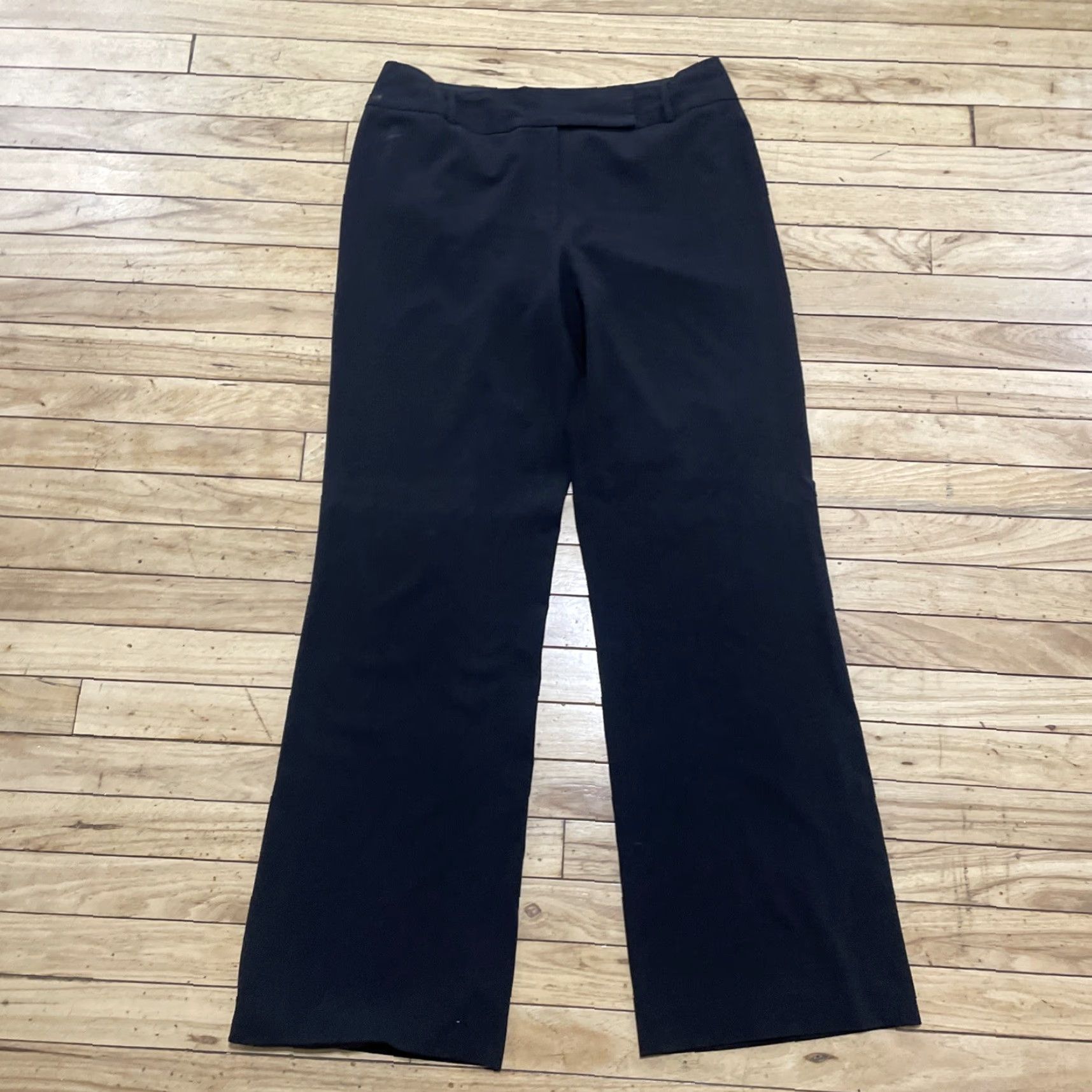 Vintage Tahari Women's Pants Black Straight Leg Wool Polyester 12 Dress Pants Office Workwear Casual Size 34" / US 12 / IT 48 - 4 Thumbnail