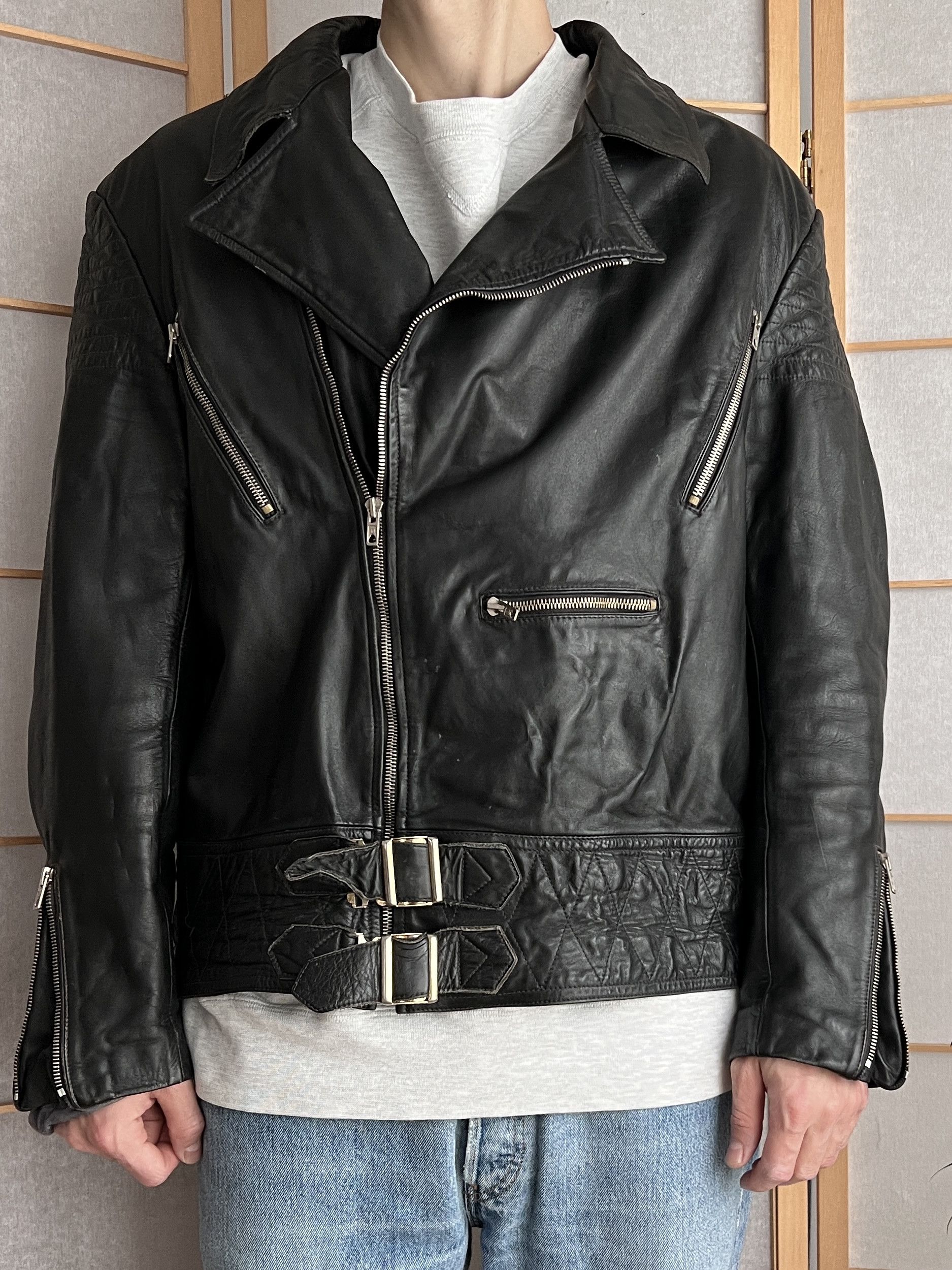If Six Was Nine 14th Addiction balenciaga style leather jacket biker bomber Size US L / EU 52-54 / 3 - 17 Thumbnail
