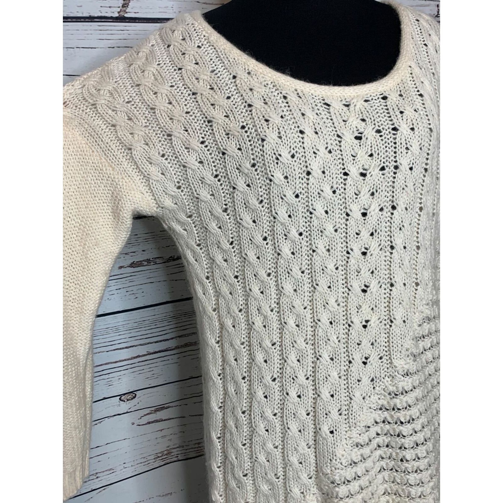 Lucky Brand Lucky Brand cream long sleeves sweater size medium Size M / US 6-8 / IT 42-44 - 4 Thumbnail