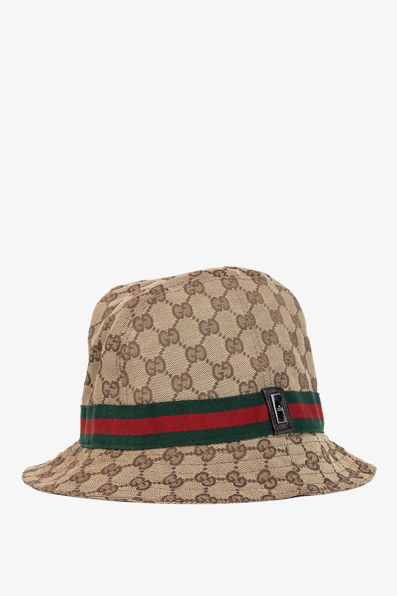Gucci Gucci Beige & Ebony GG Canvas Web Bucket Hat Size ONE SIZE - 2 Thumbnail