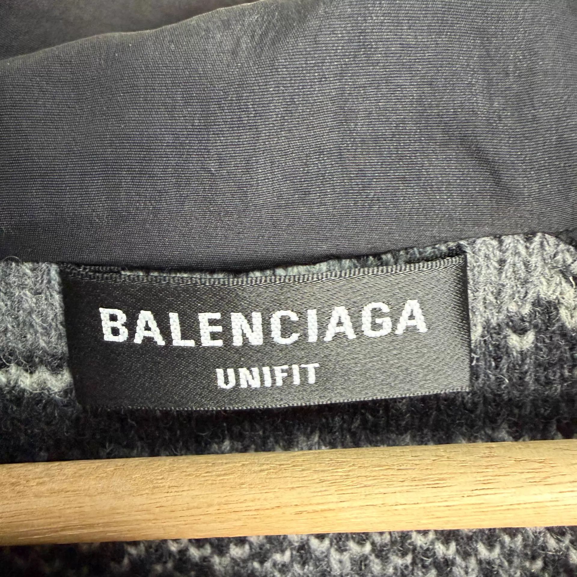 Balenciaga Balenciaga jacquard colorblock zipper sweater men's black M Size US M / EU 48-50 / 2 - 8 Thumbnail