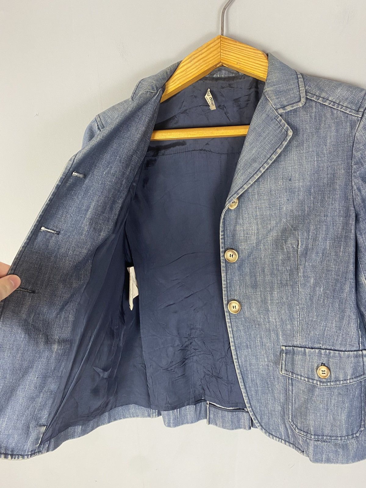 Miu Miu Vintage miu miu jeans blazer Size S / US 4 / IT 40 - 8 Thumbnail