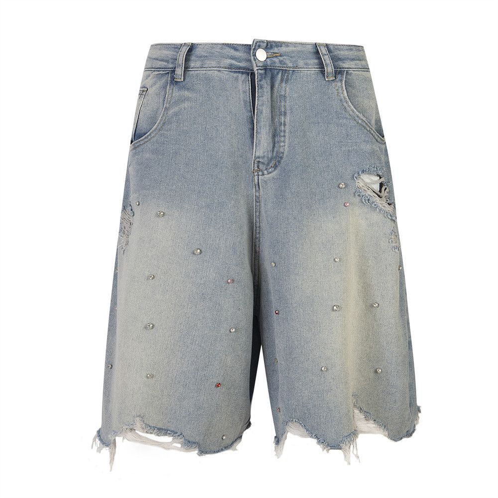 Japanese Brand × Jean Hot Drilling Holes Burr Jorts Size US 29 - 4 Thumbnail