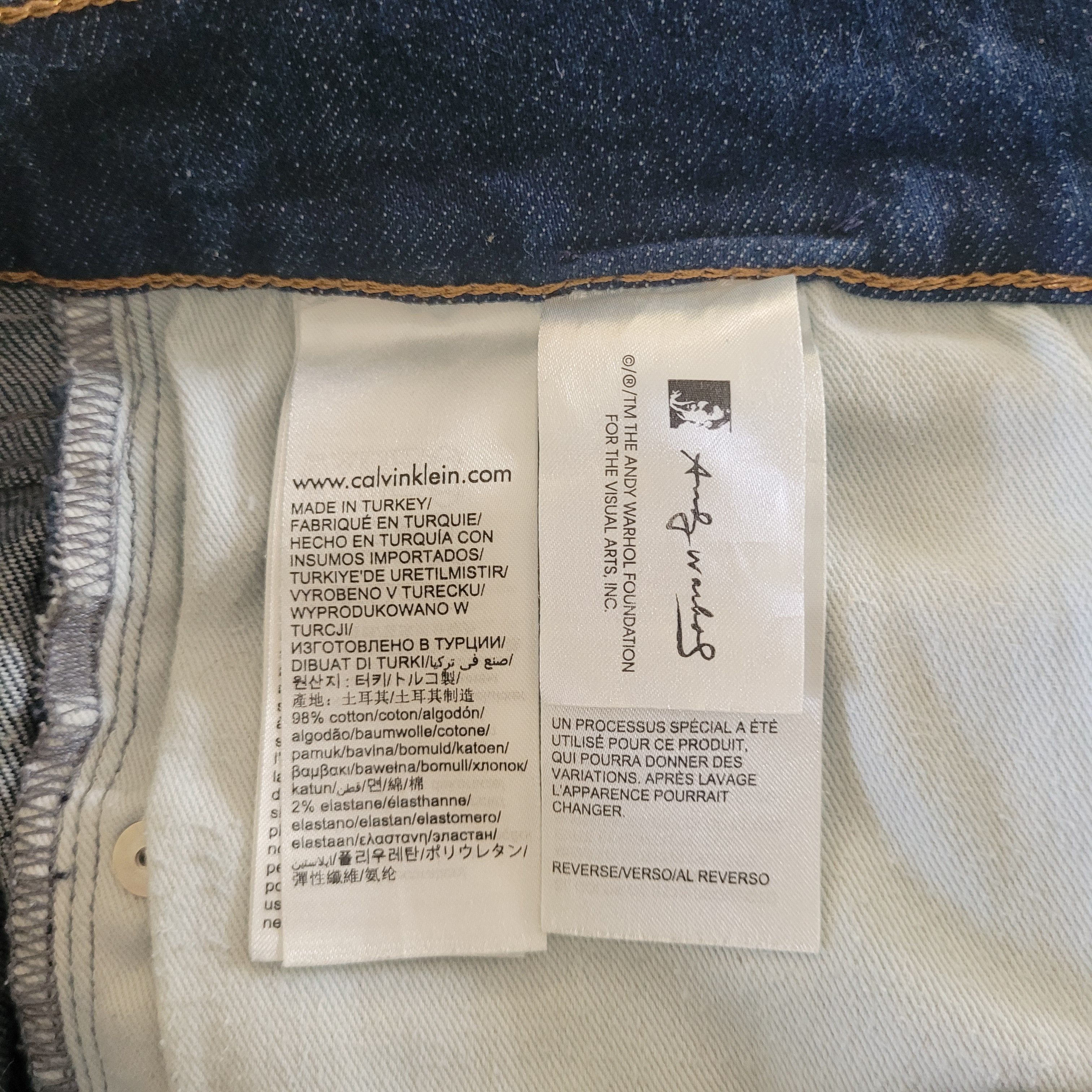 Calvin Klein × Calvin Klein 205W39NYC × Raf Simons Calvin Klein by Raf Simons raw denim printed jeans Size US 32 / EU 48 - 9 Thumbnail
