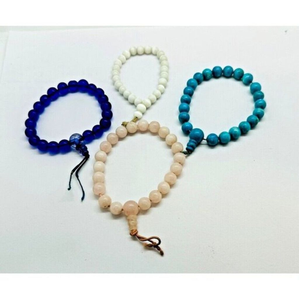Other Collection of four prayer bracelets..rose quartz, stone, etc Size ONE SIZE - 1 Preview