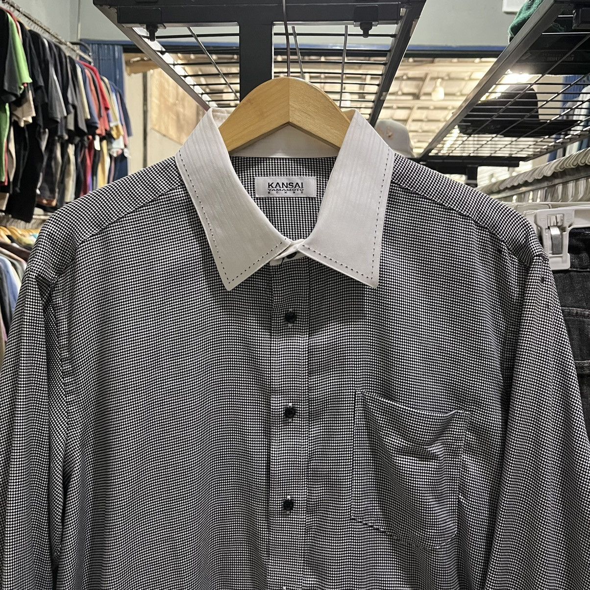 Kansai Yamamoto Kansai yamamoto Gingham Button Long Sleeve Size US XL / EU 56 / 4 - 2 Thumbnail