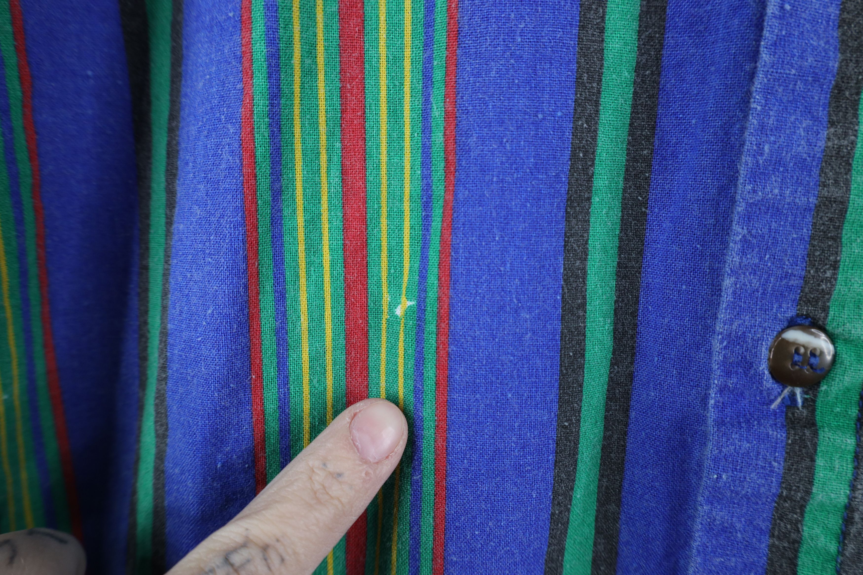 Vintage Vintage 90s Streetwear Rainbow Striped Button Down Shirt Size US S / EU 44-46 / 1 - 4 Thumbnail