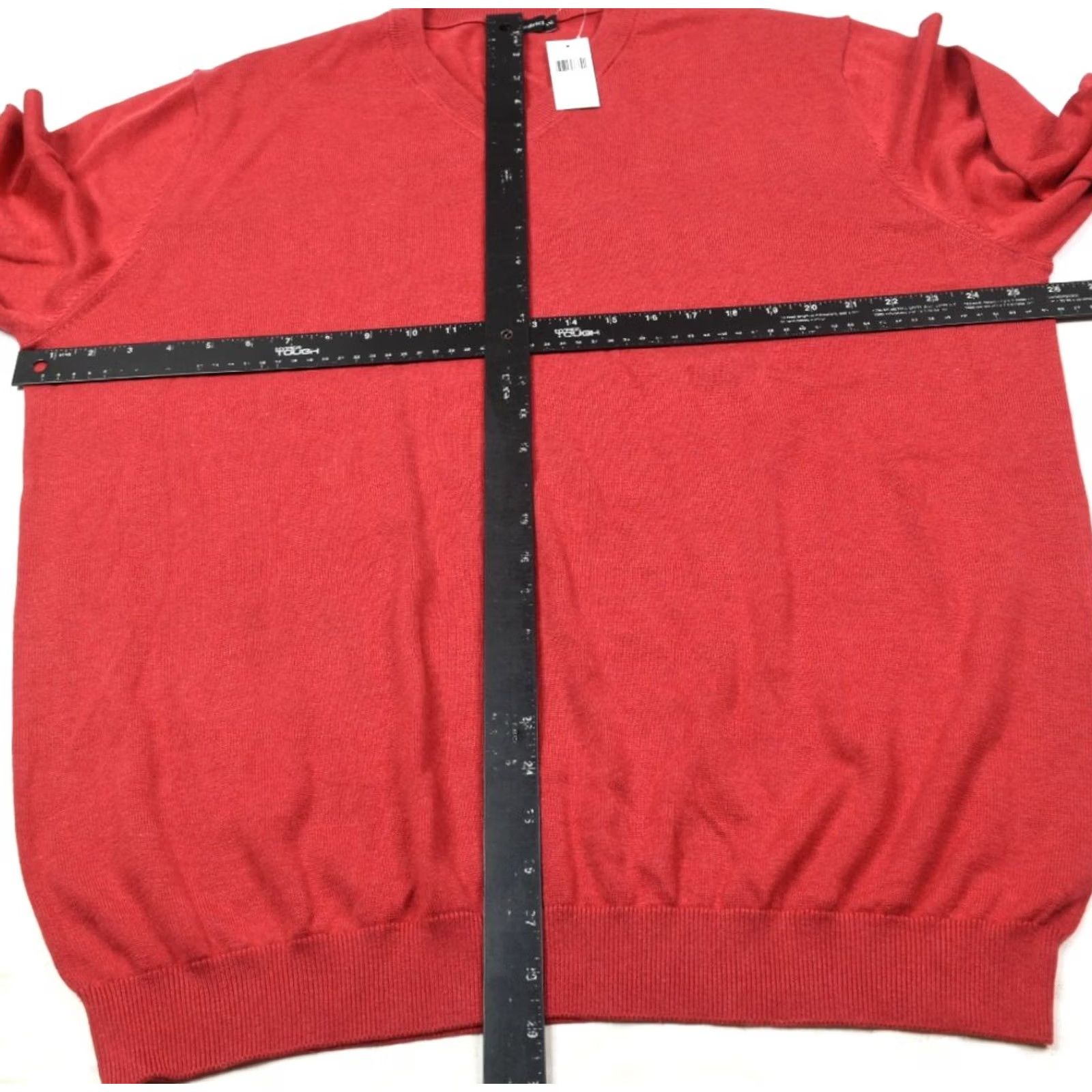 Vintage Paul Fredrick Supima Cotton V-Neck Sweater Mens 2XL Red Long Sleeve Pullover Size US XXL / EU 58 / 5 - 7 Thumbnail