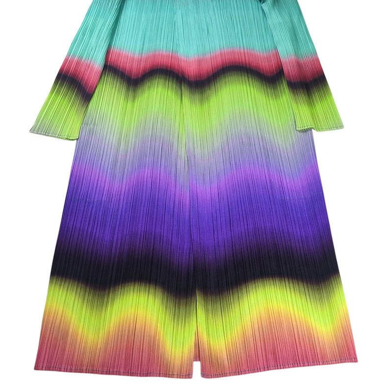 Issey Miyake issey miyake size:3 Aurora colored pleated dress Size XXS / US 00 / IT 34 - 4 Thumbnail