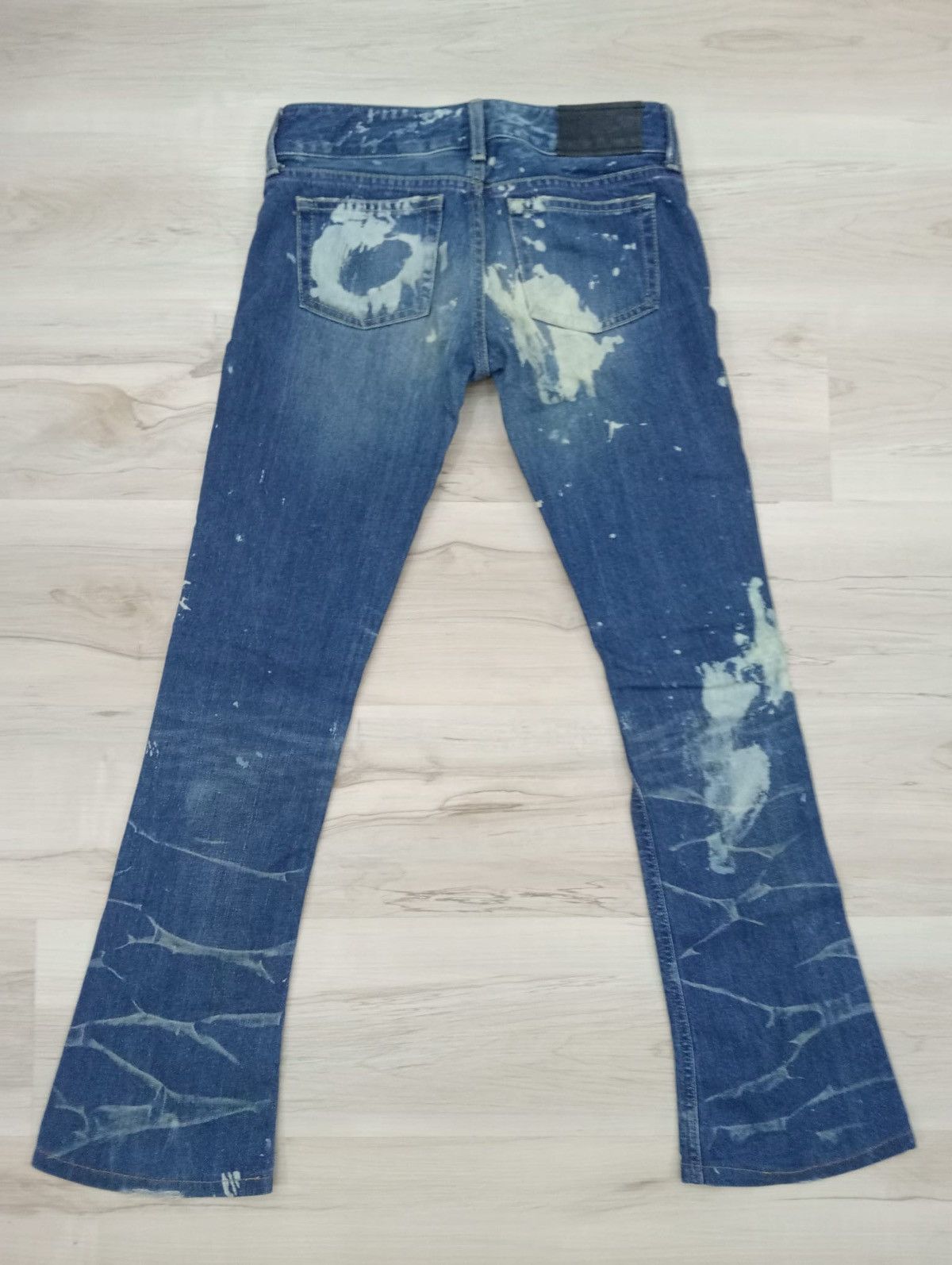 Japanese Brand SLY distressed painted flared jeans Size US 29 - 2 Thumbnail