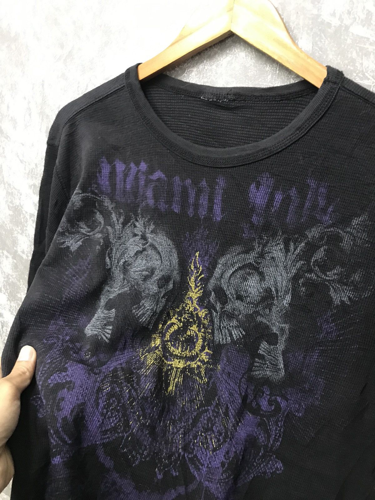 Affliction × Ed Hardy × Southpole Miami Ink Affliction Skull Y2K Graphic Tee Size US L / EU 52-54 / 3 - 3 Thumbnail