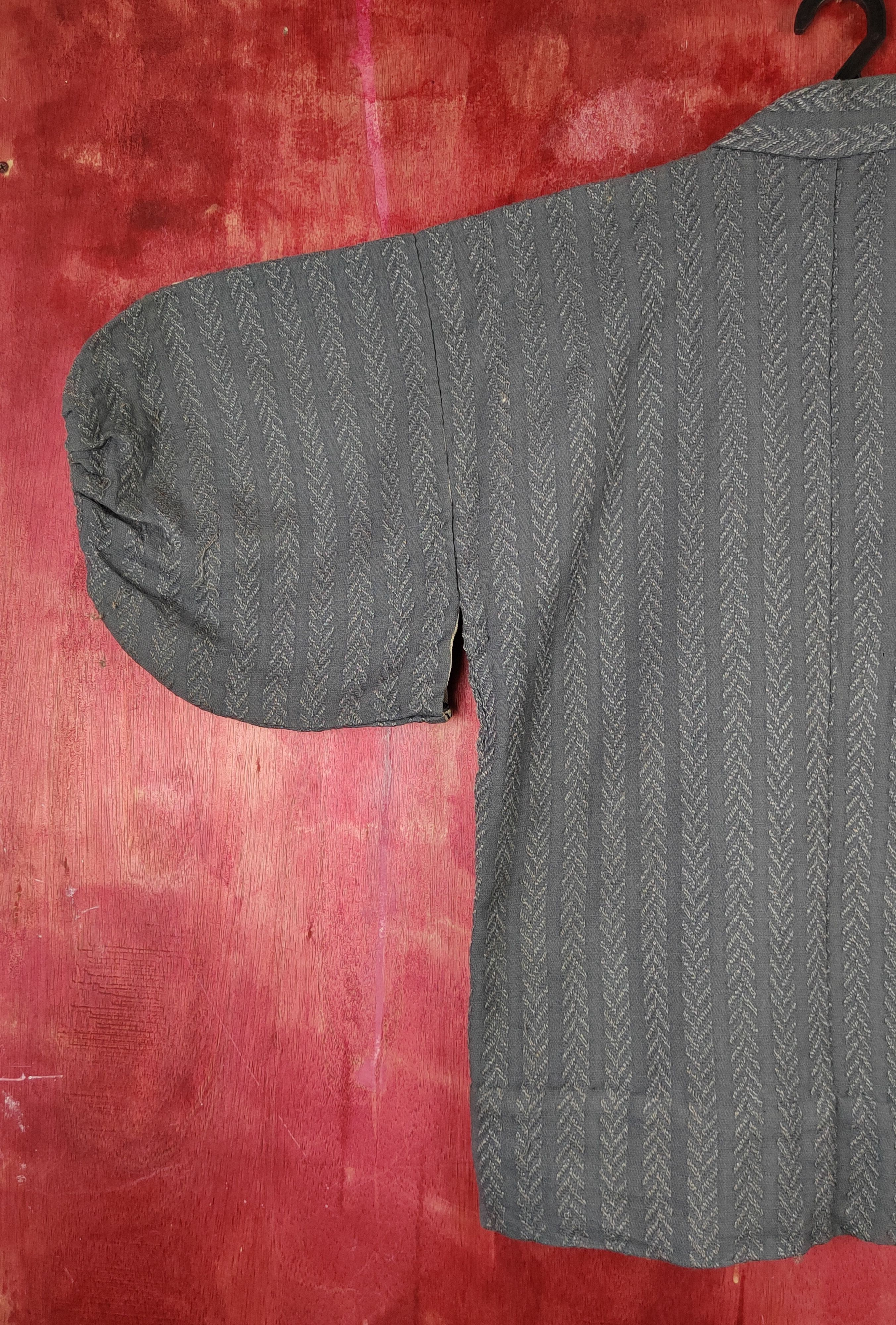 Komono Special Chiyotex vintage japan Dark Gray Kimono #S1364 Size US L / EU 52-54 / 3 - 12 Thumbnail
