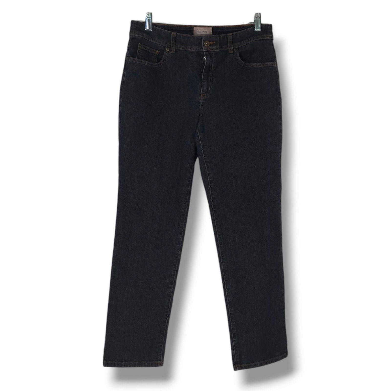Chicos EUC Chico's Straight Leg Ankle Jeans Sz 0.5 [5-6]x28 Indigo Size 29" - 2 Thumbnail