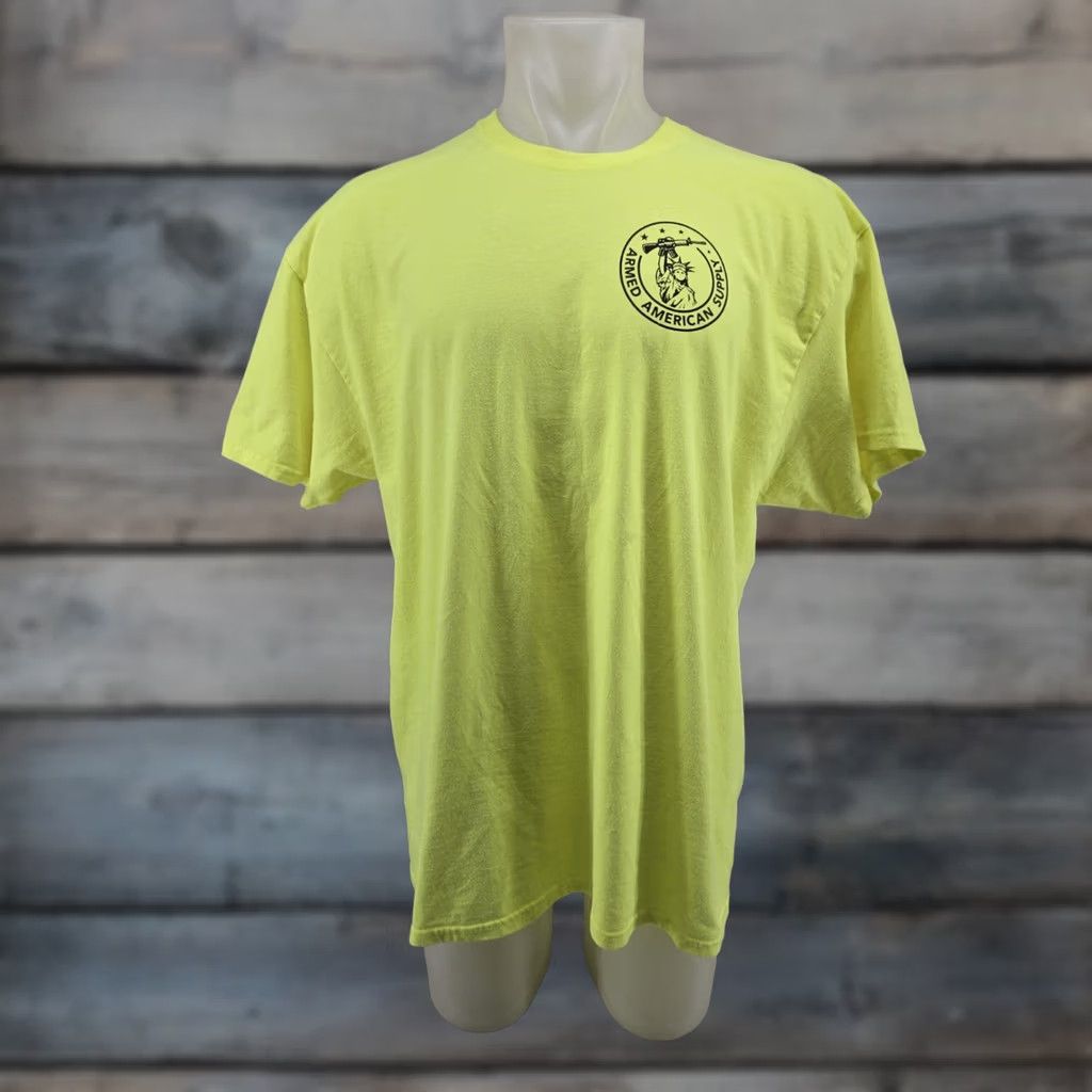 Gildan VINTAGE Distressed Armed American Supply Green 2nd Shot Short Sleeve Men’s 2XL T-Shirt Size US 39 - 1 Thumbnail