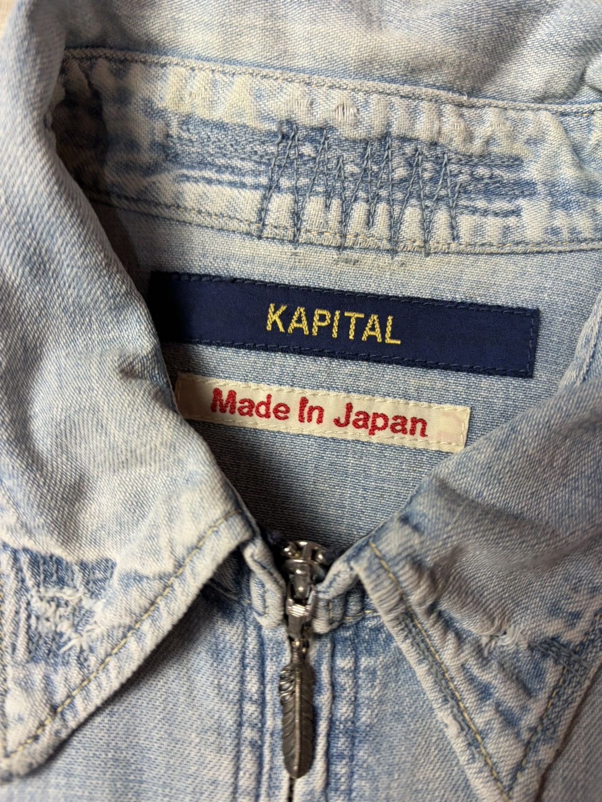 Kapital Kapital Outerwear Denim Jacket Silver Pendant Size US L / EU 52-54 / 3 - 3 Thumbnail