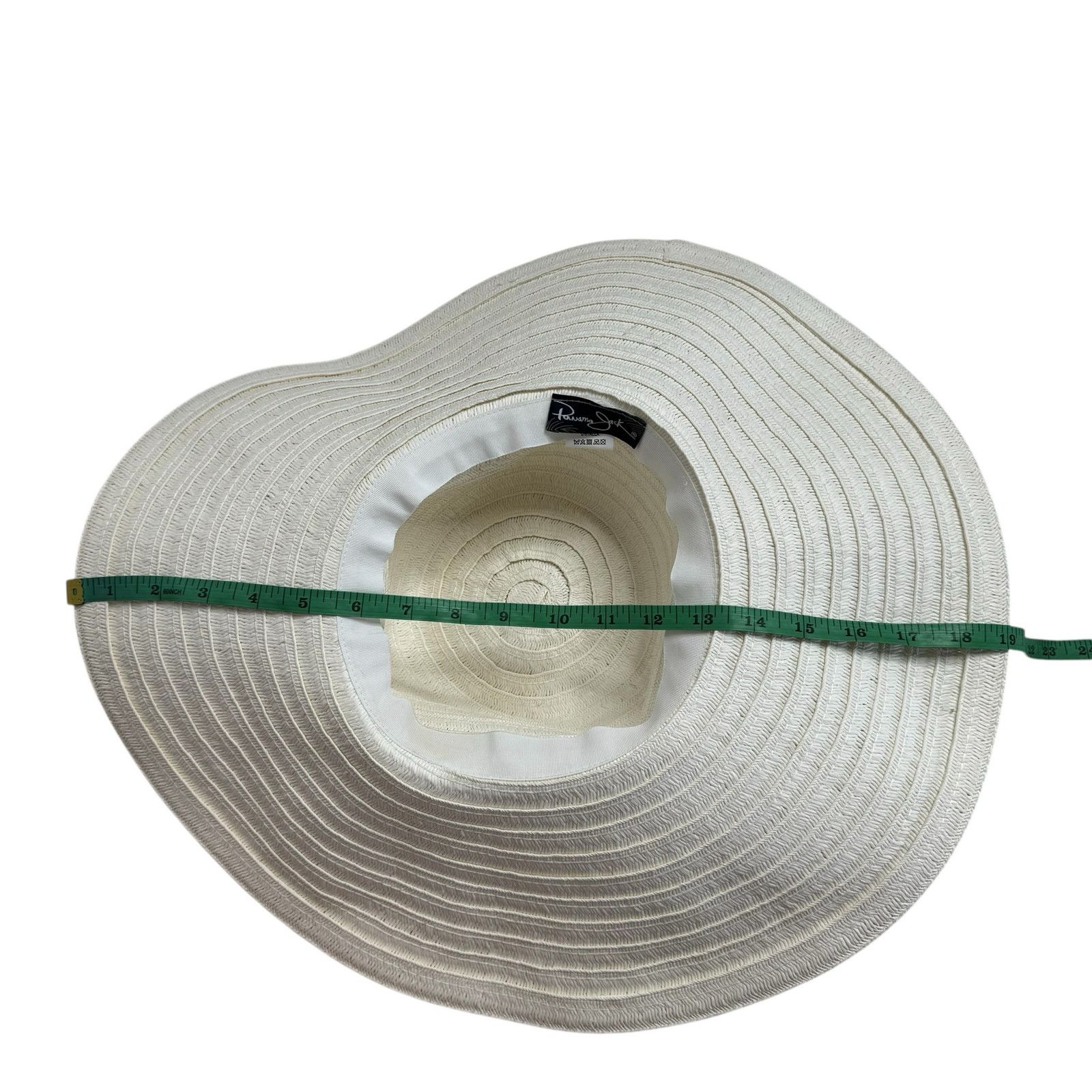 Panama Jack PANAMA JACK White Paper Braided Wide Brim Hat One Size Size ONE SIZE - 10 Thumbnail