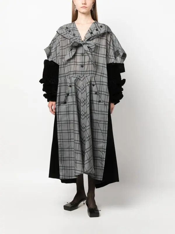 Maison Margiela o1y0625 Midi Dress in Gray/Black Size XS / US 0-2 / IT 36-38 - 2 Thumbnail