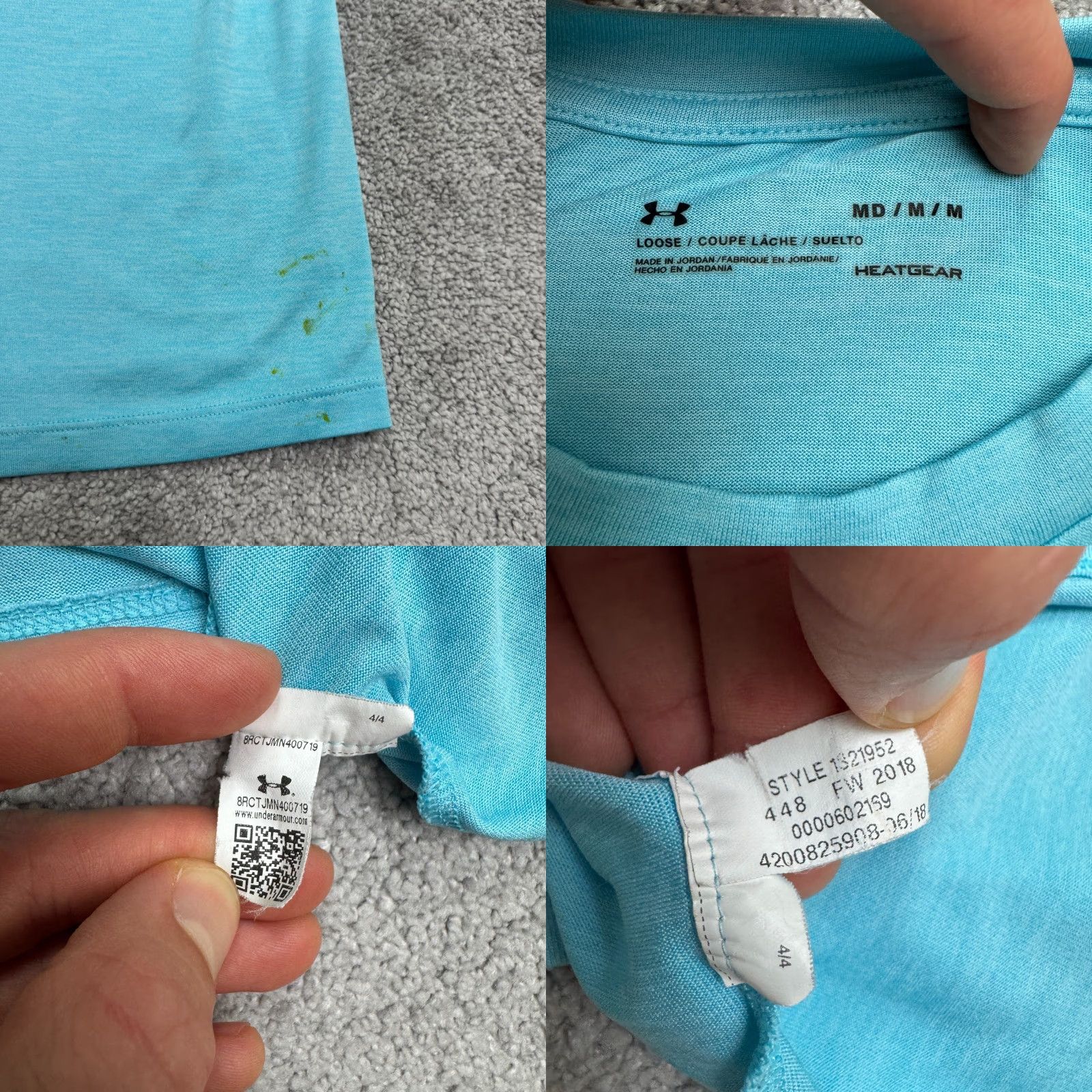 Under Armour Under Armour HeatGear T-Shirt Men M Loose Fit Blue Crew Neck Active Tee Shirt Size US M / EU 48-50 / 2 - 8 Thumbnail