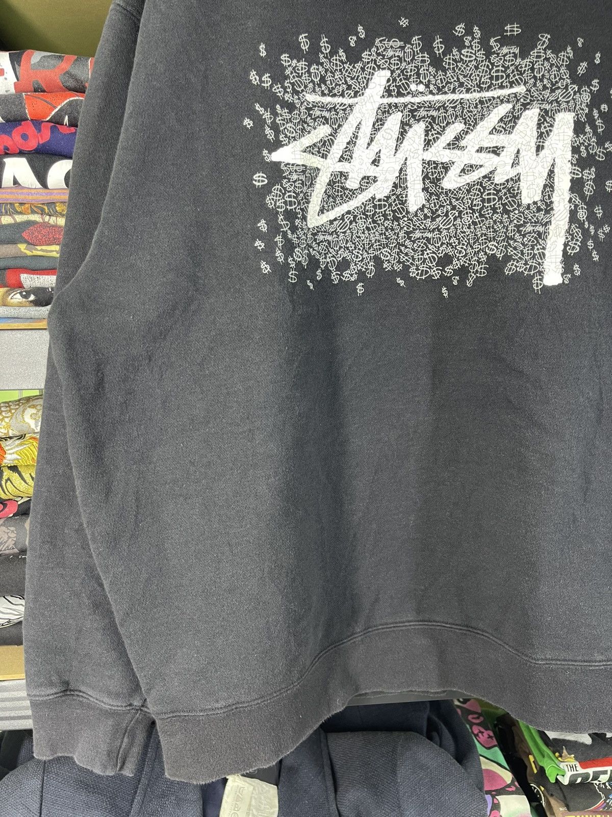 Stussy Vintage Stussy Dollar Sign Pattern Logo Sweatshirt Size US L / EU 52-54 / 3 - 3 Thumbnail
