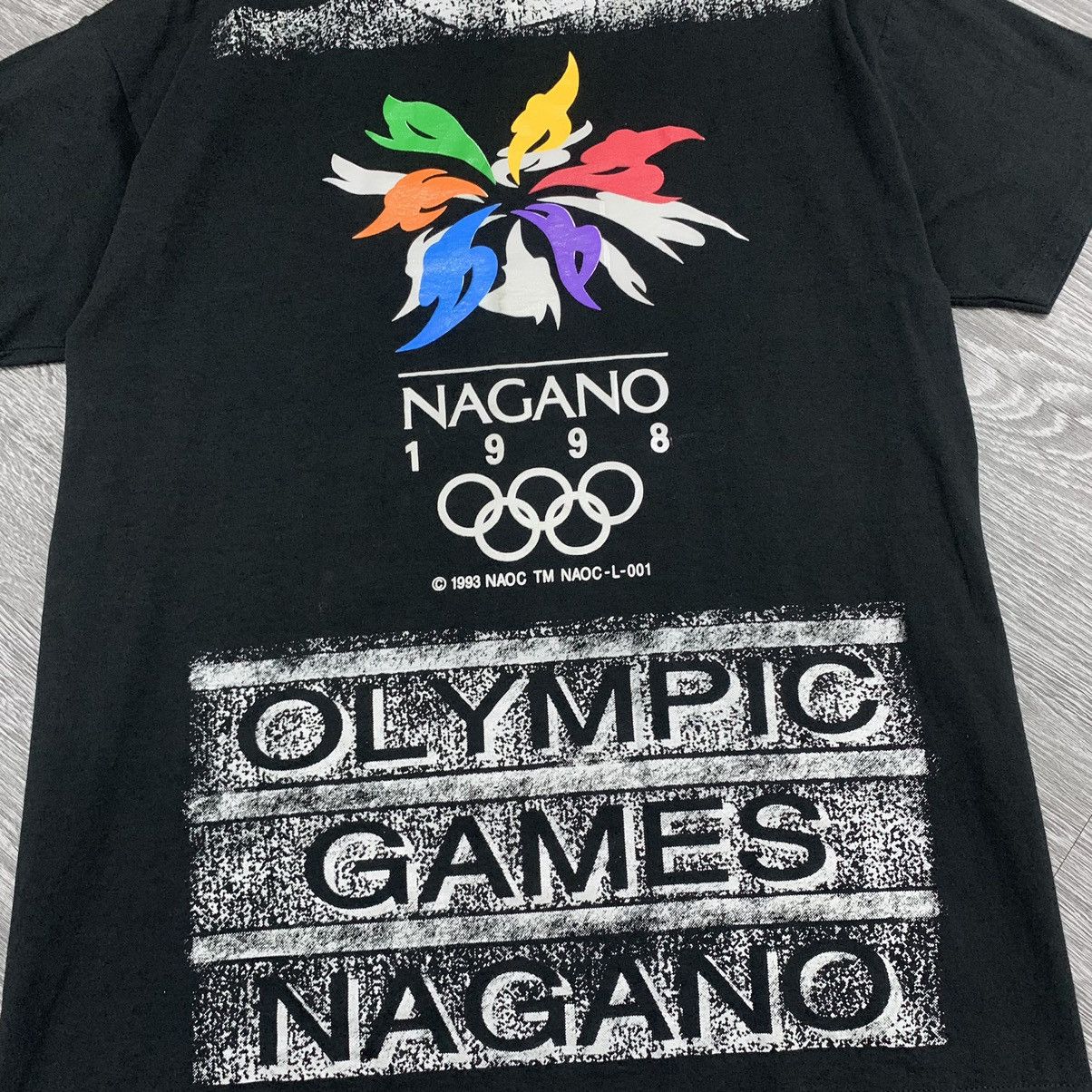 USA Olympics Vtg 90s Mizuno Olympic Games Nagano 1998 AOP Promo T-Shirt Size US L / EU 52-54 / 3 - 3 Thumbnail