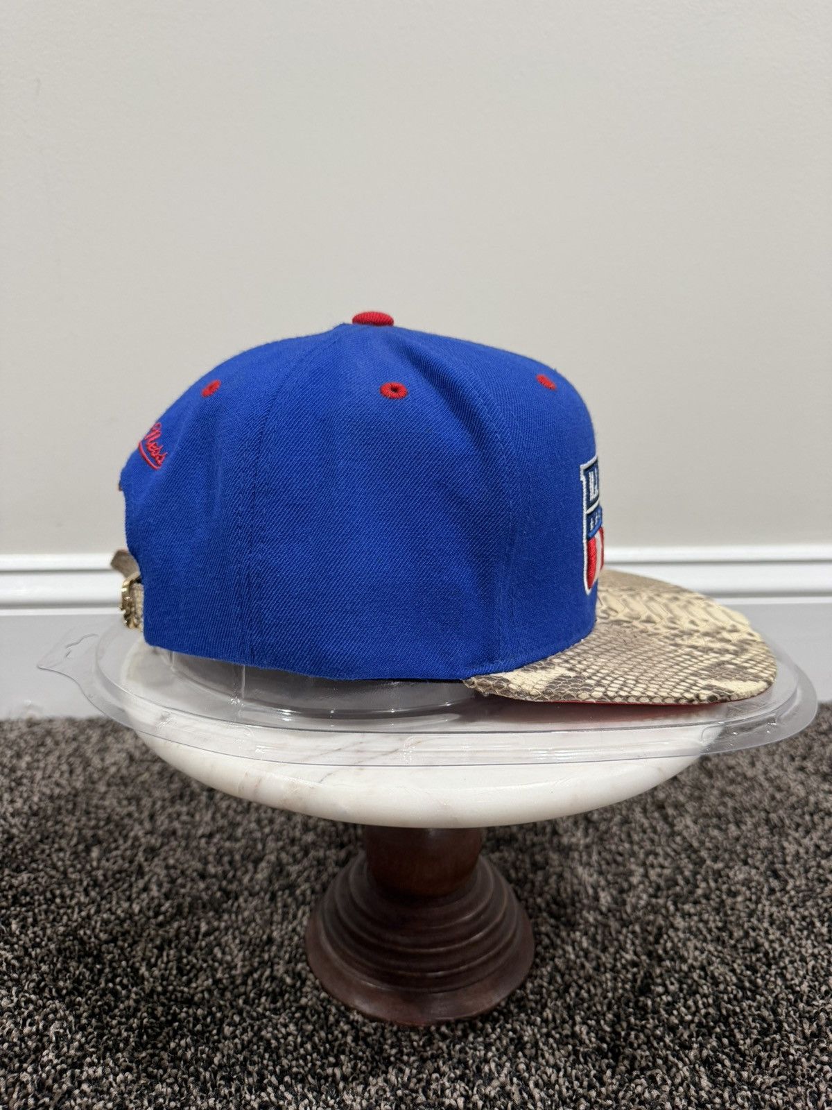 Just Don Just Don x Mitchell & Ness ABA New Jersey Americans Blue Hat Size ONE SIZE - 4 Thumbnail