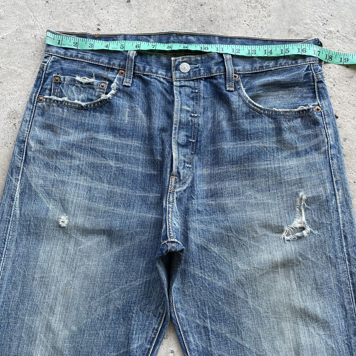 Levi's Vintage Levi’s 501 Distressed Jeans Pants Denim Faded W34 Size US 34 / EU 50 - 5 Thumbnail
