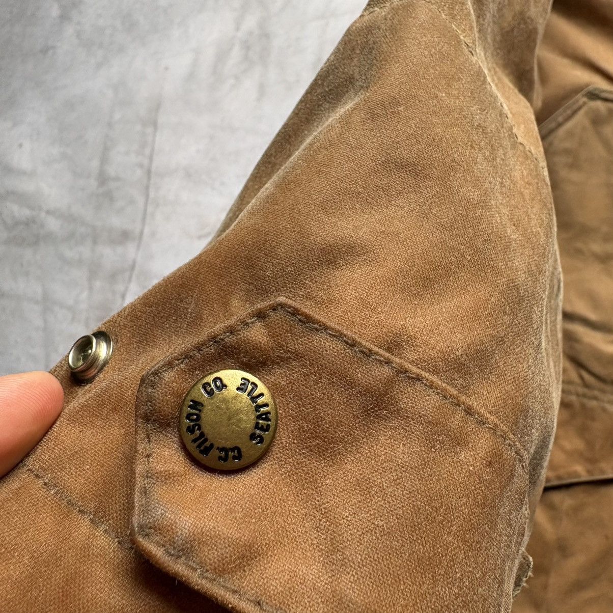 Filson vintage Filson Waxed Jacket USA Cover Cloth Field Tan worker Size US XL / EU 56 / 4 - 8 Thumbnail