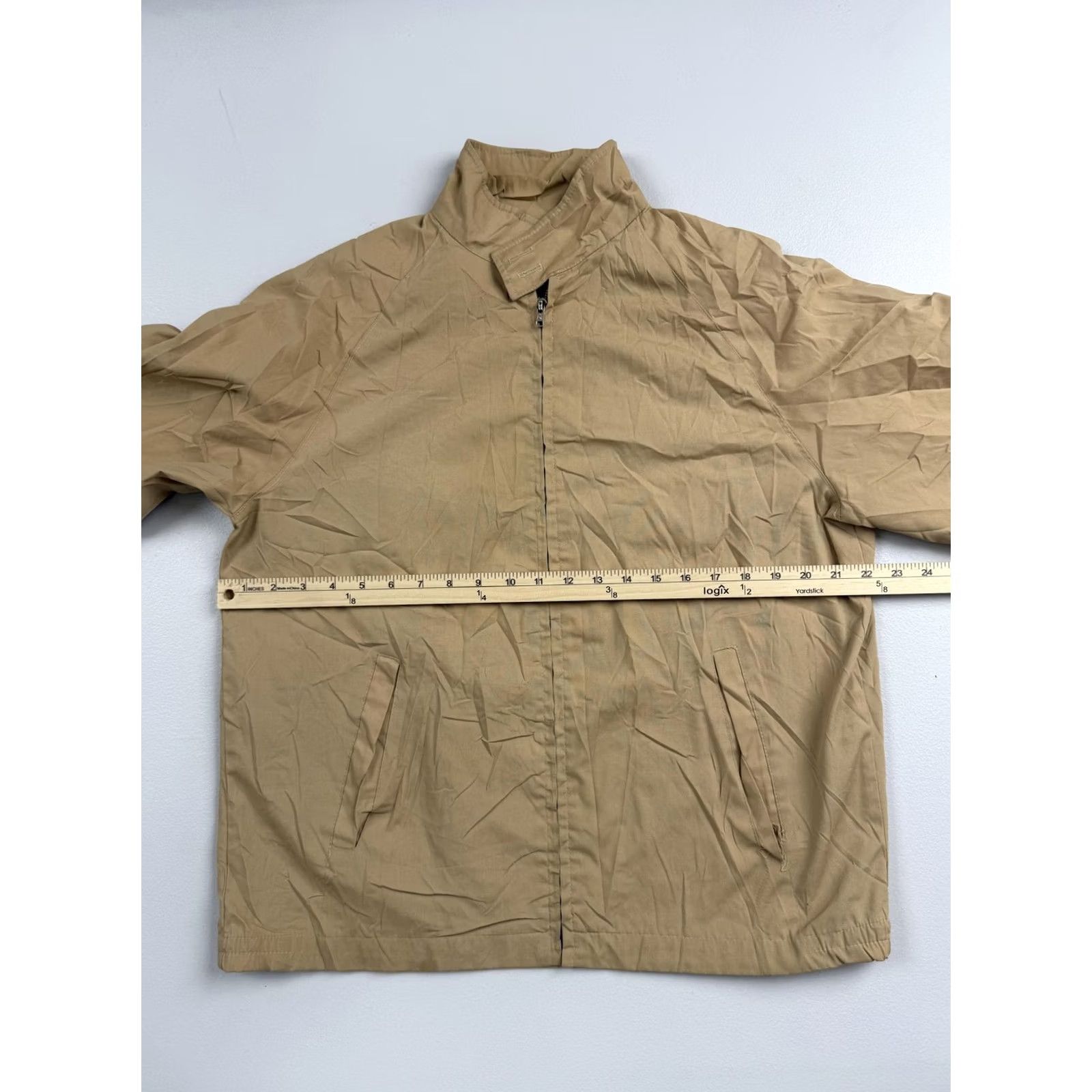 Vintage VINTAGE Campus Jacket Mens XL Beige Canvas Windbreaker Full Zip Lightweight USA Size US XL / EU 56 / 4 - 5 Thumbnail