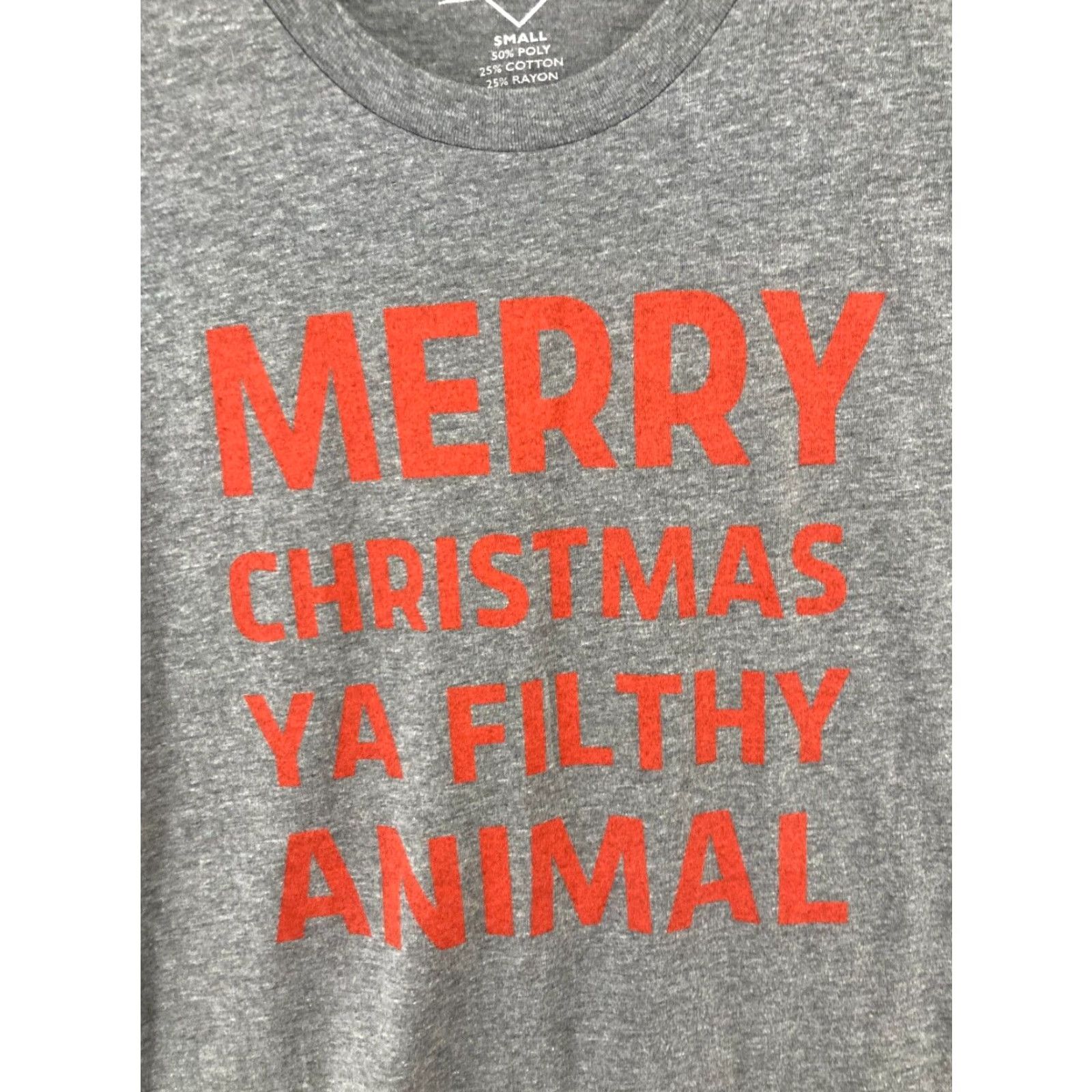 Vintage Live Love Gameday T-Shirt Womens Small Gray 90s Christmas Movies Shirt Mens Girls Boys Size S / US 4 / IT 40 - 4 Thumbnail