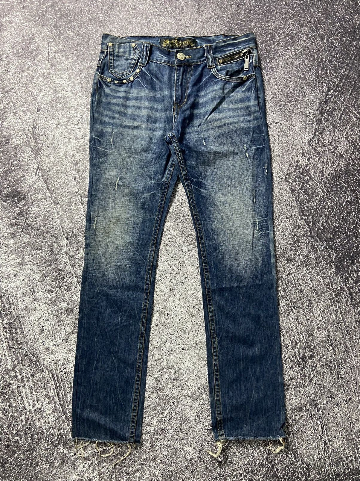 Japanese Brand × Mari's Rock Red pepper skull denim Size US 34 / EU 50 - 1 Thumbnail