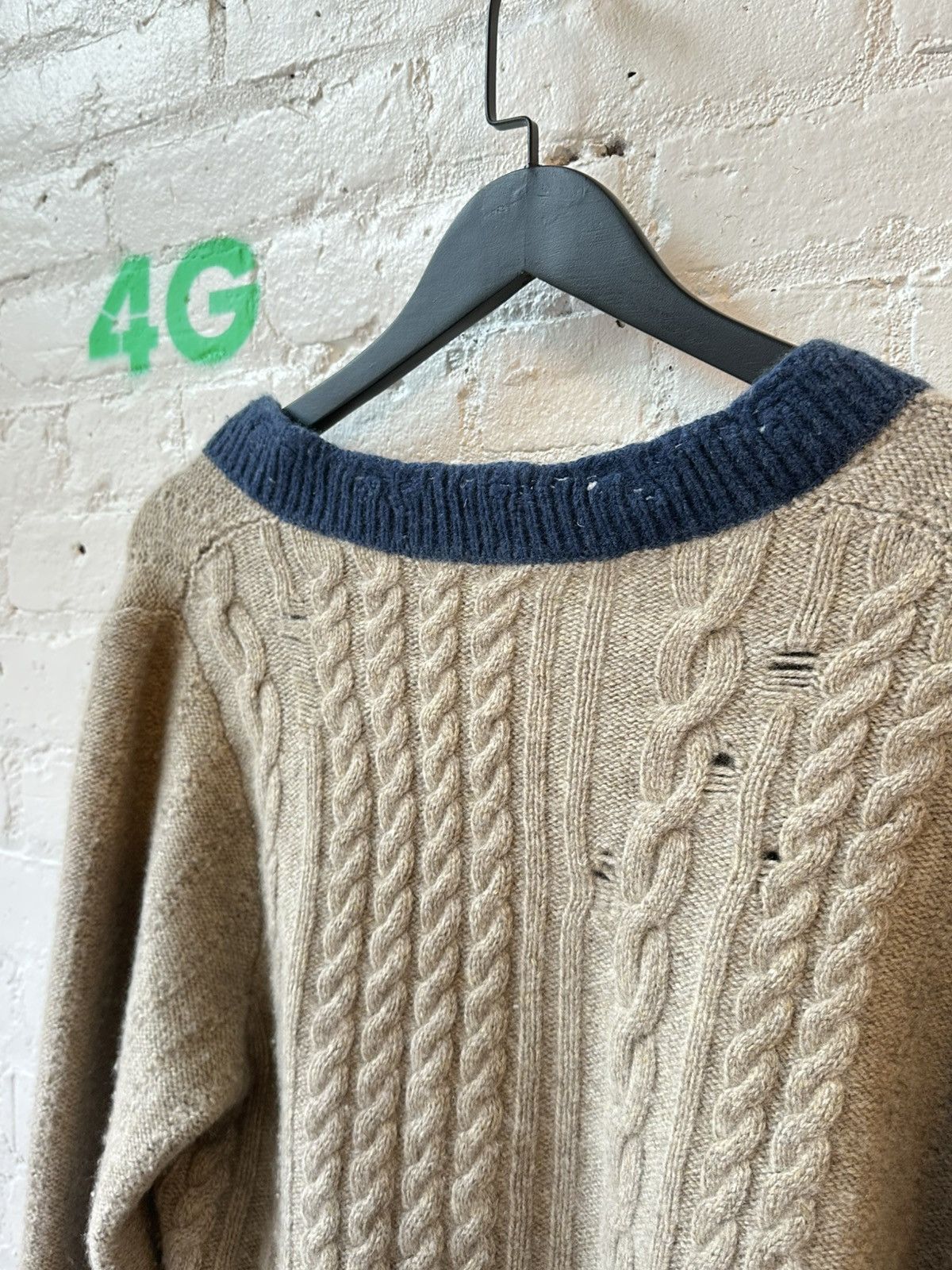 Enfants Riches Deprimes ERD DISTRESSED ASYMMETRICAL CASHMERE SWEATER Size US M / EU 48-50 / 2 - 5 Thumbnail
