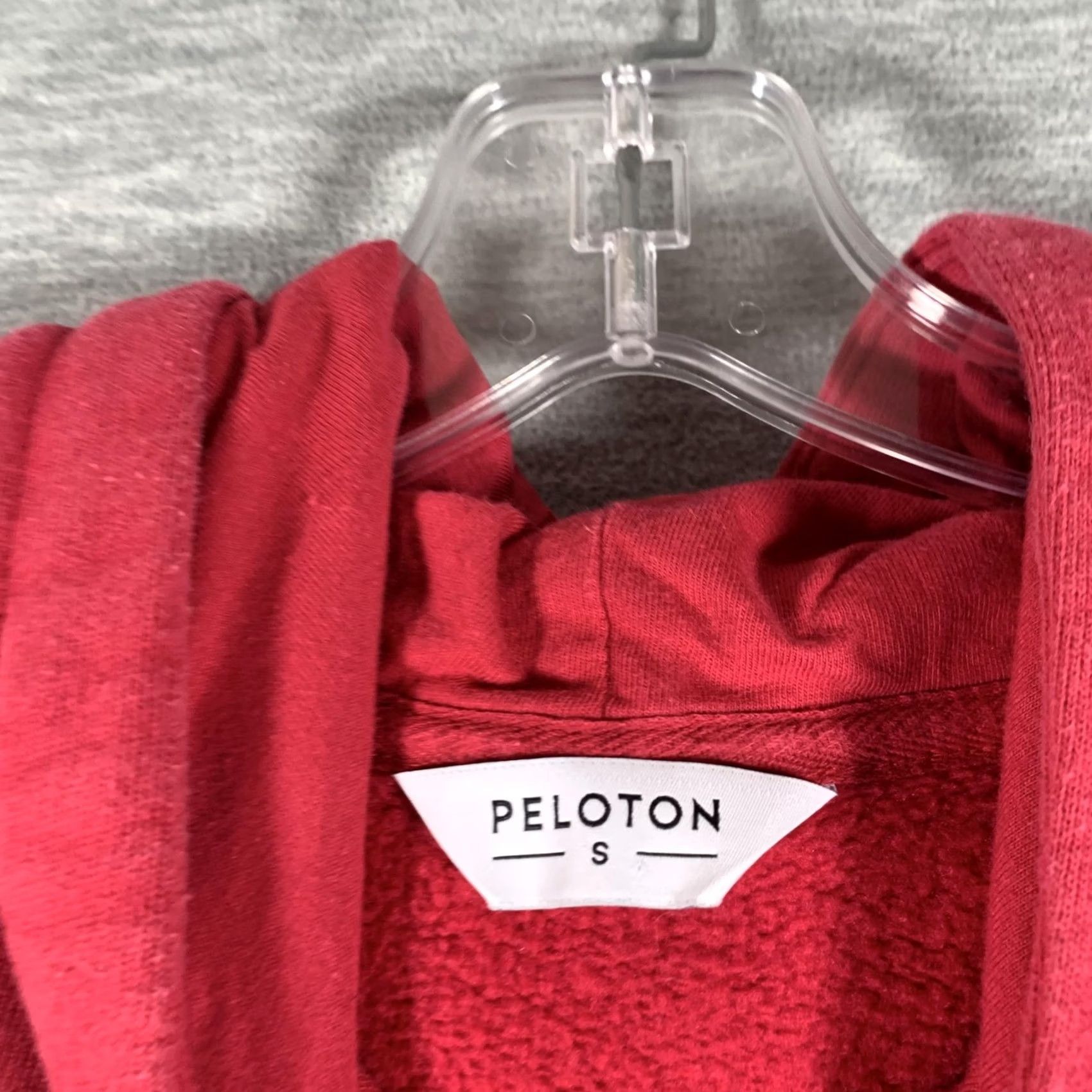 Vintage Peloton Mens Small Red Hoodie Pullover Graphics Sweatshirt Hooded Pocket Drawstring Graphic Print Size US S / EU 44-46 / 1 - 5 Thumbnail