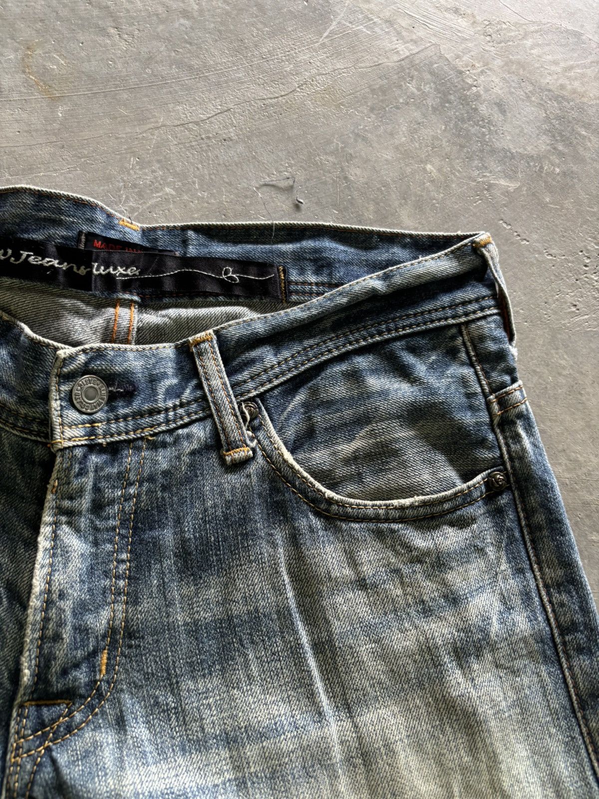 If Six Was Nine vintage blue way luxe japanese jeans sand faded rusty style Size US 32 / EU 48 - 9 Thumbnail