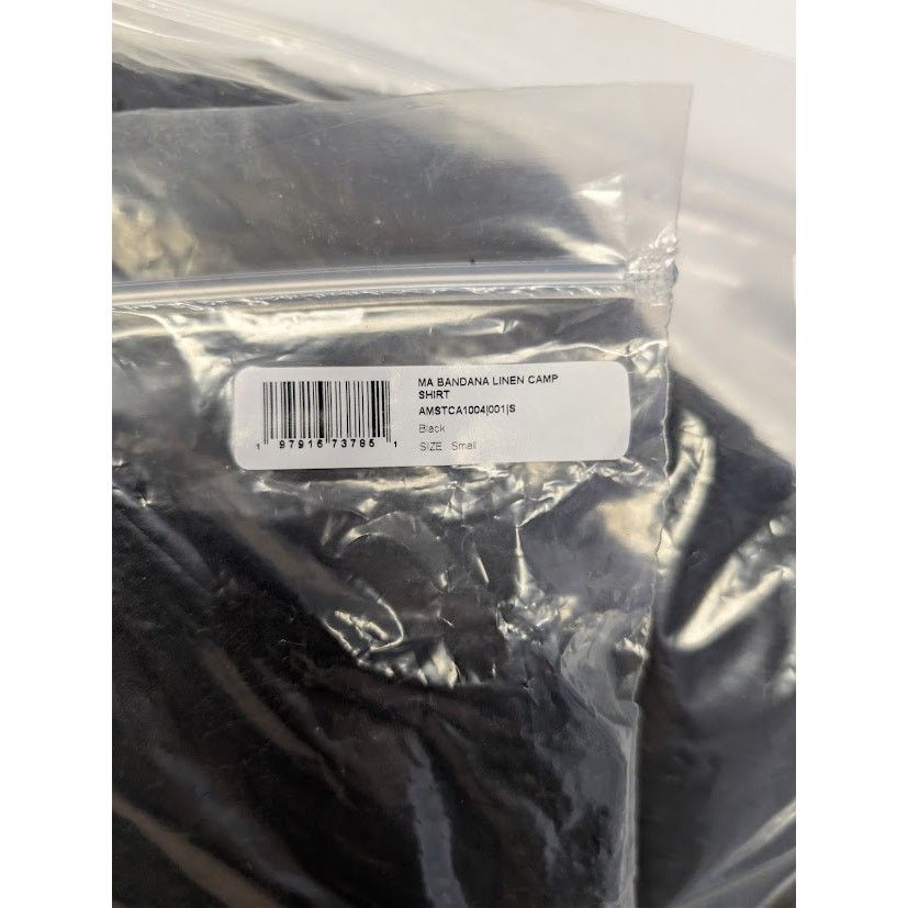 Amiri o1rshd1 MA Bandana Linen Camp Shirt in Black S Size US S / EU 44-46 / 1 - 20 Thumbnail
