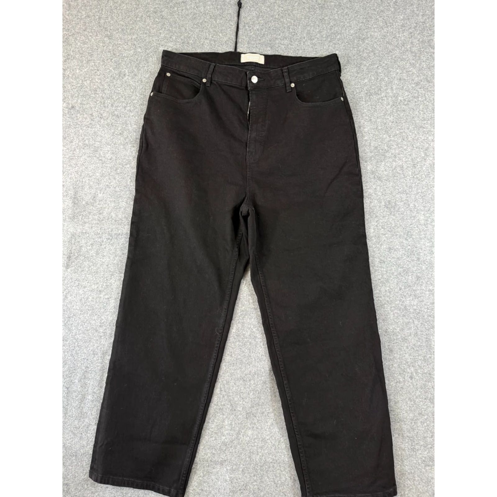 Everlane Everlane Jeans Womens 34R Black Denim Cotton Curvy High Waist Straight Leg Jeans Size 24" / US 00 / IT 34 - 3 Thumbnail