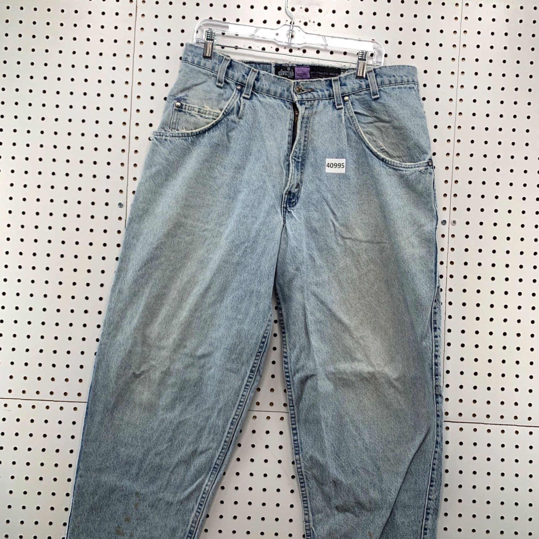 Vintage VINTAGE 90s Levi's SilverTab Baggy Jeans Men's Size 36x32 Light Wash USA Relaxed Fit Denim Size US 36 / EU 52 - 3 Thumbnail