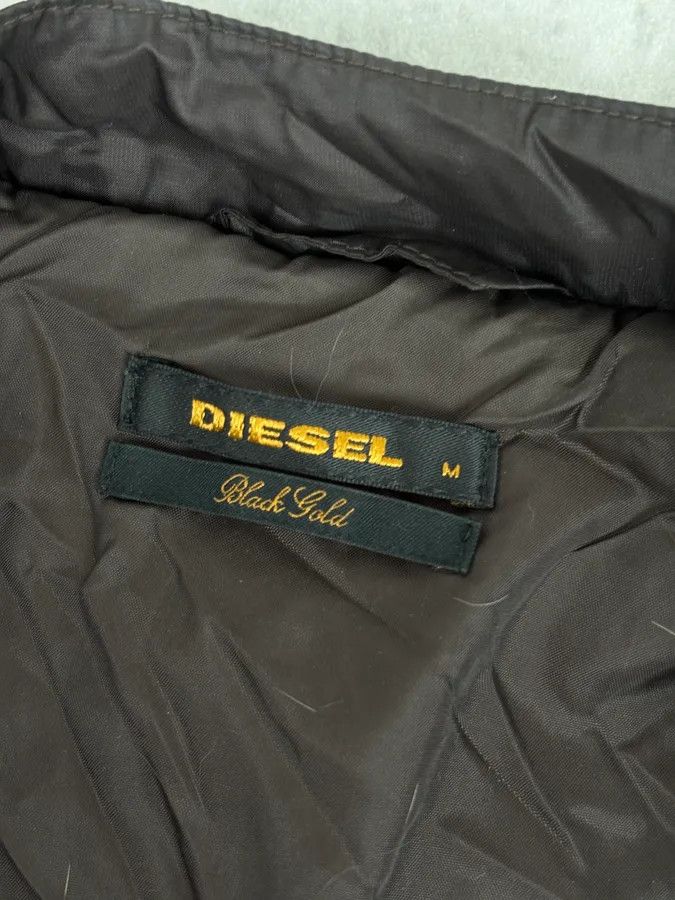 Diesel 2000s Diesel Fur Studded Shoulders Brown Puffer Jacket Size US M / EU 48-50 / 2 - 10 Thumbnail
