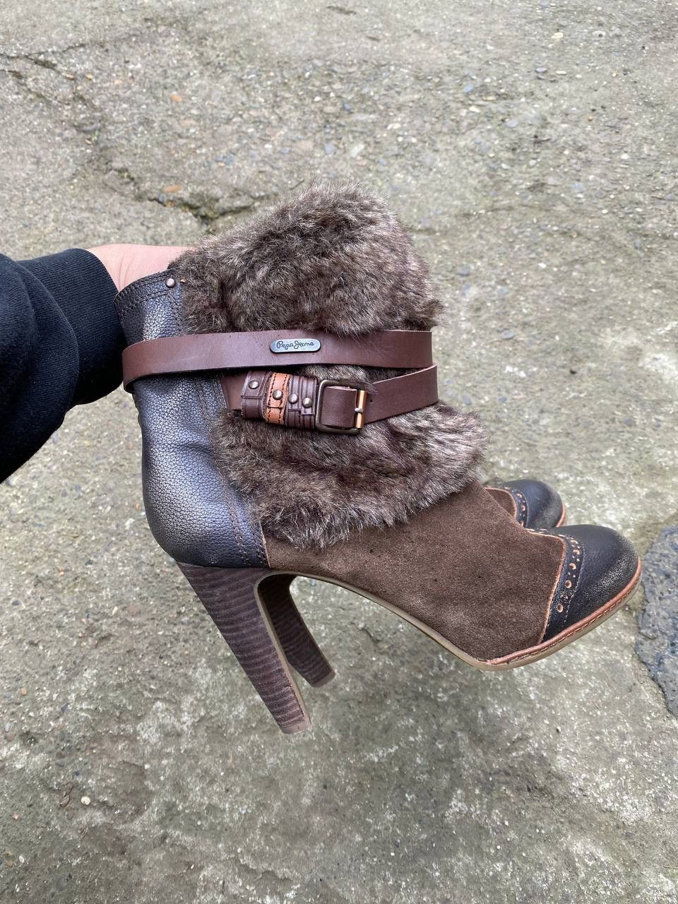 Japanese Brand × Vintage Fur Faux IF Six Was Nine style vintage heels shoes Size US 10 / IT 40 - 7 Thumbnail