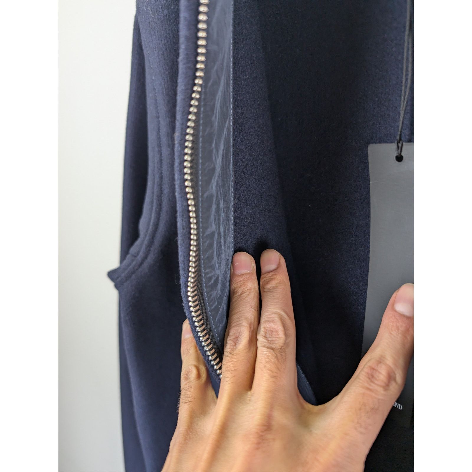 Stone Island o1rshd1 Panno Speciale Hoodie Jacket in navy blue wool blend Size US L / EU 52-54 / 3 - 9 Thumbnail