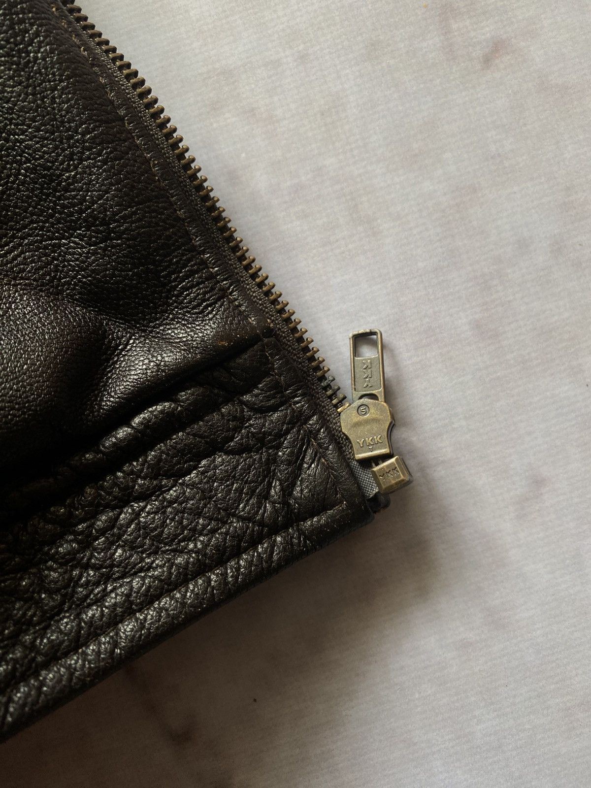 Genuine Leather × Vintage Vintage 90s BIKER MOTO Black FADED Leather Jacket Y2k Hype Size US XL / EU 56 / 4 - 10 Thumbnail